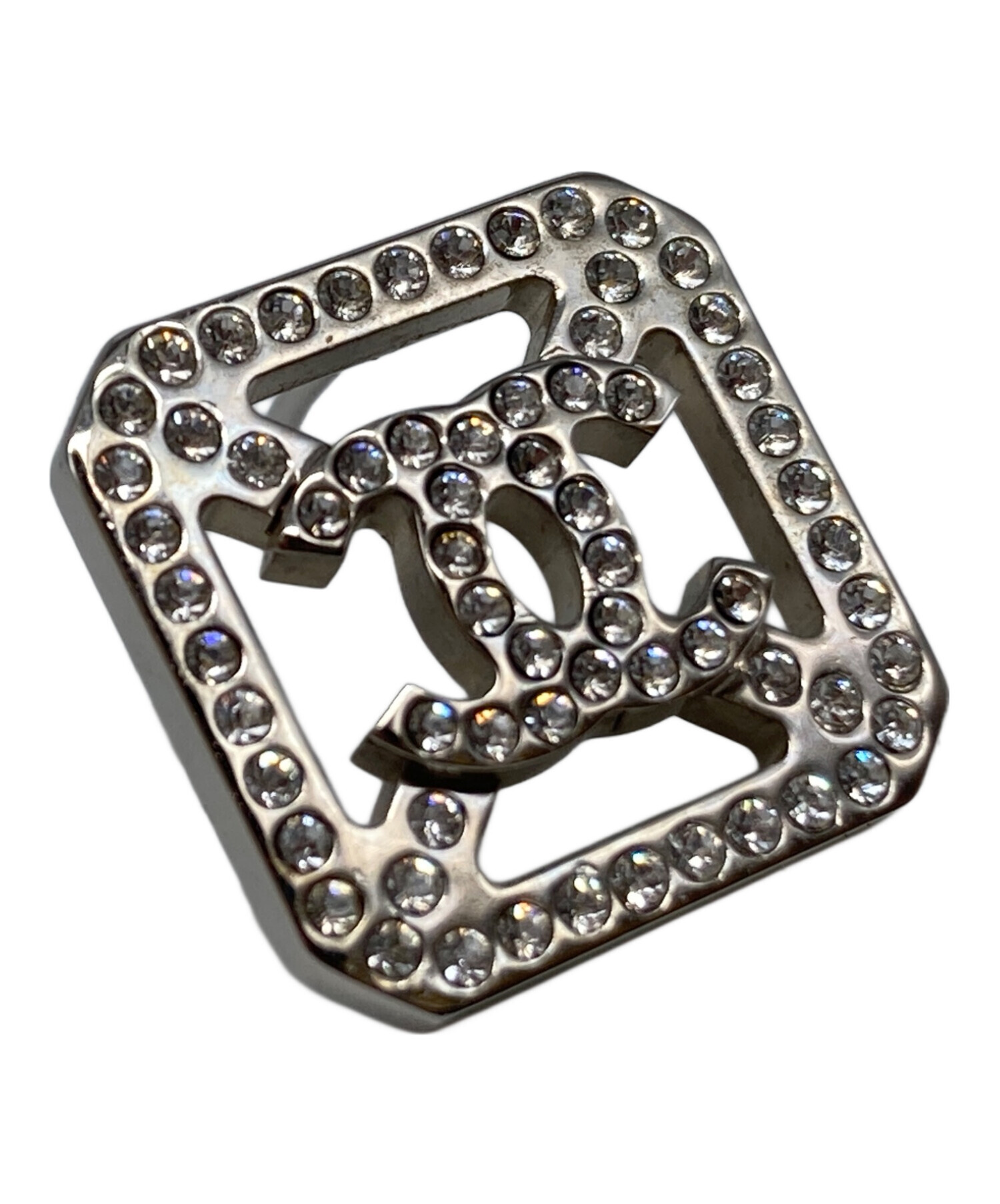 中古・古着通販】CHANEL (シャネル) ココマークラインストーンピアス