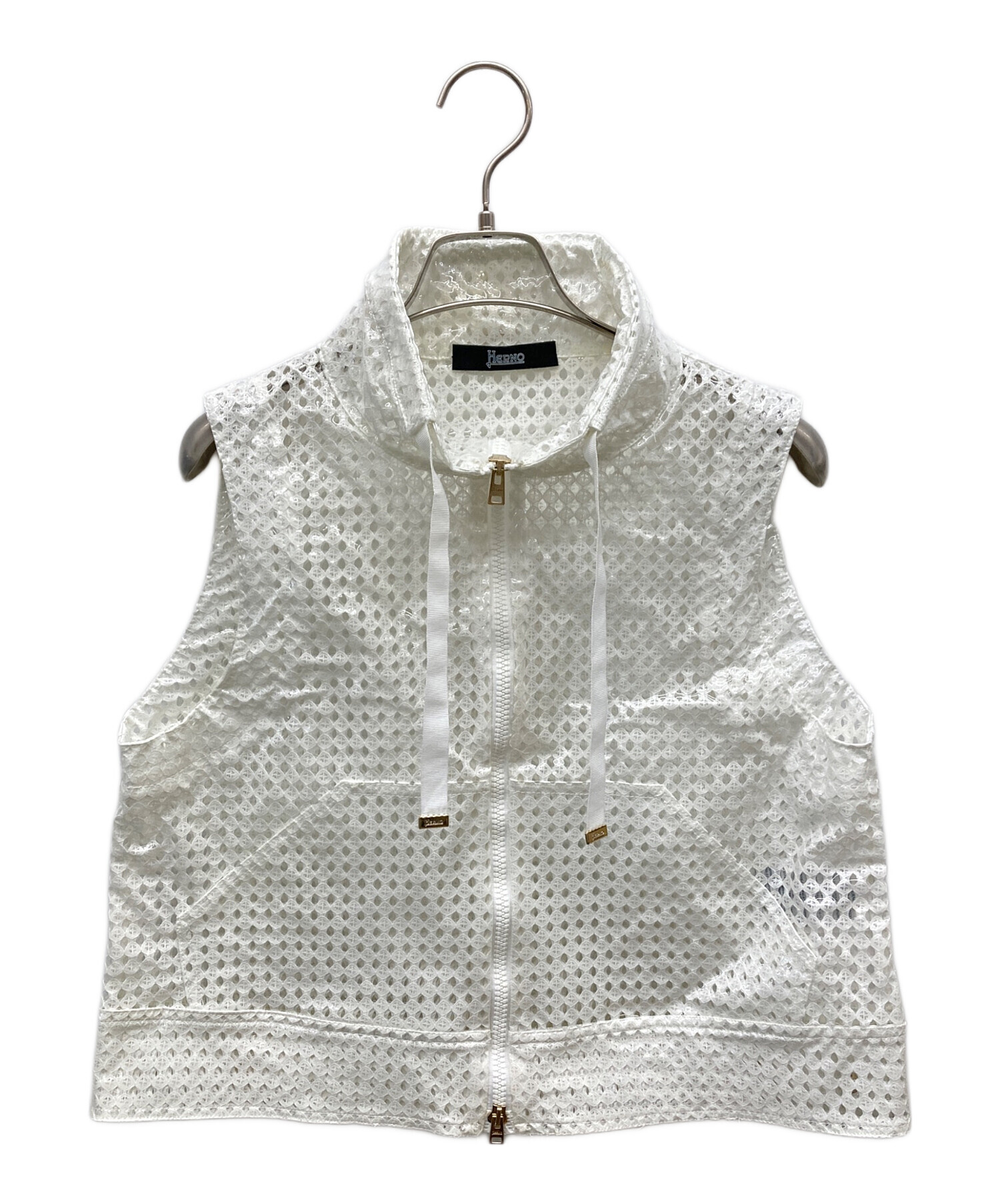 中古・古着通販】HERNO (ヘルノ) Cotton And Pvc Vest ホワイト サイズ 