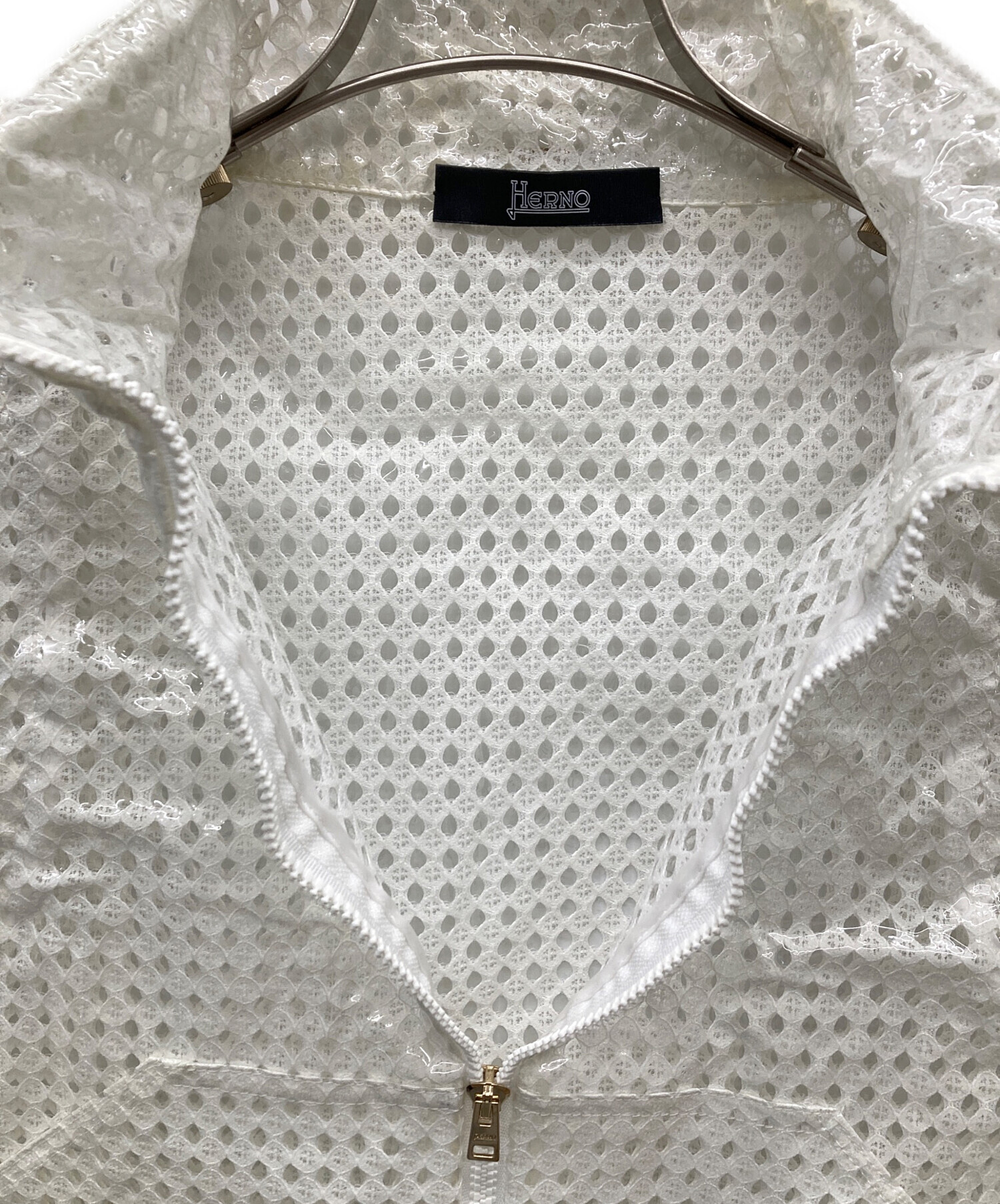 中古・古着通販】HERNO (ヘルノ) Cotton And Pvc Vest ホワイト サイズ 