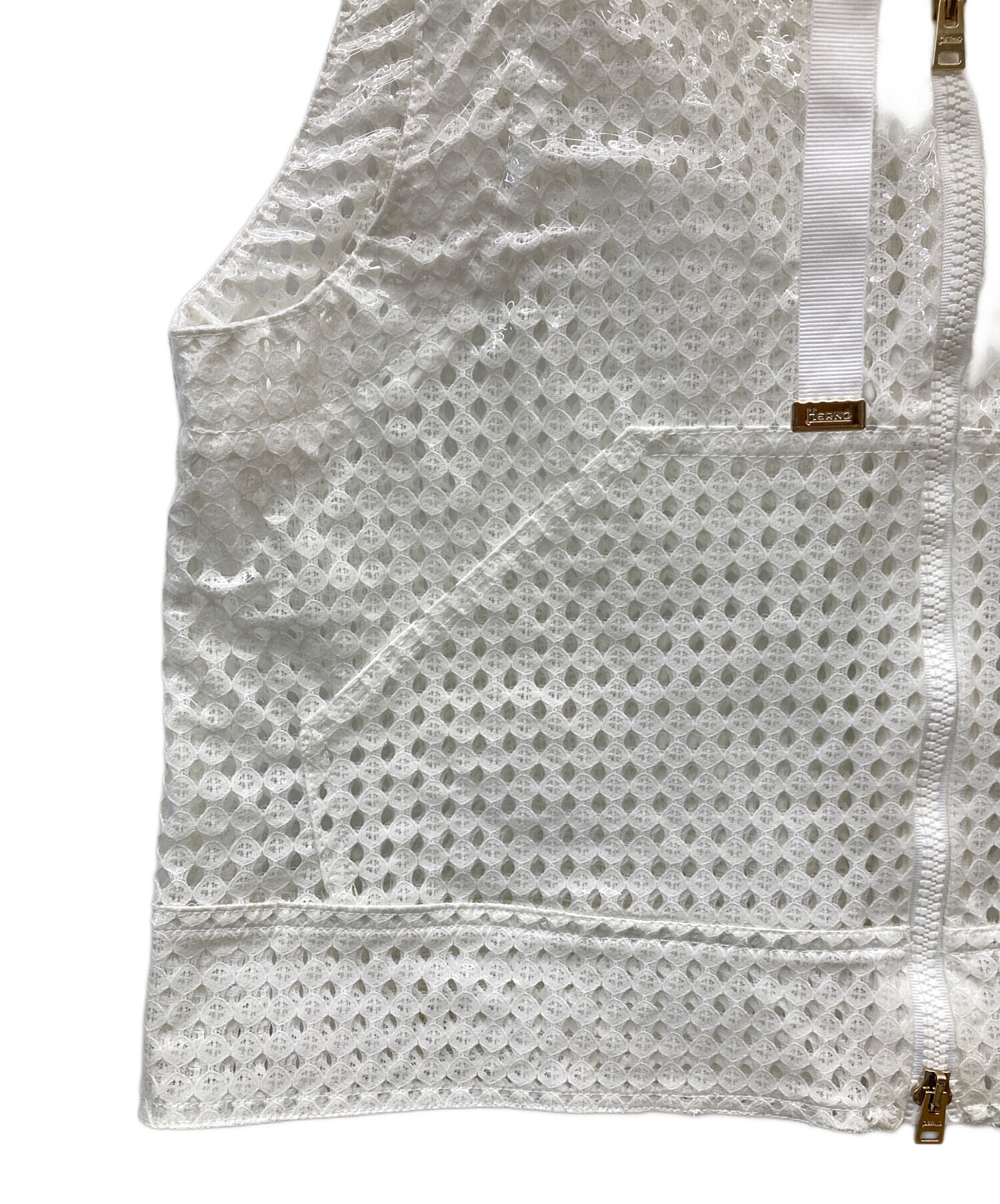 中古・古着通販】HERNO (ヘルノ) Cotton And Pvc Vest ホワイト サイズ 