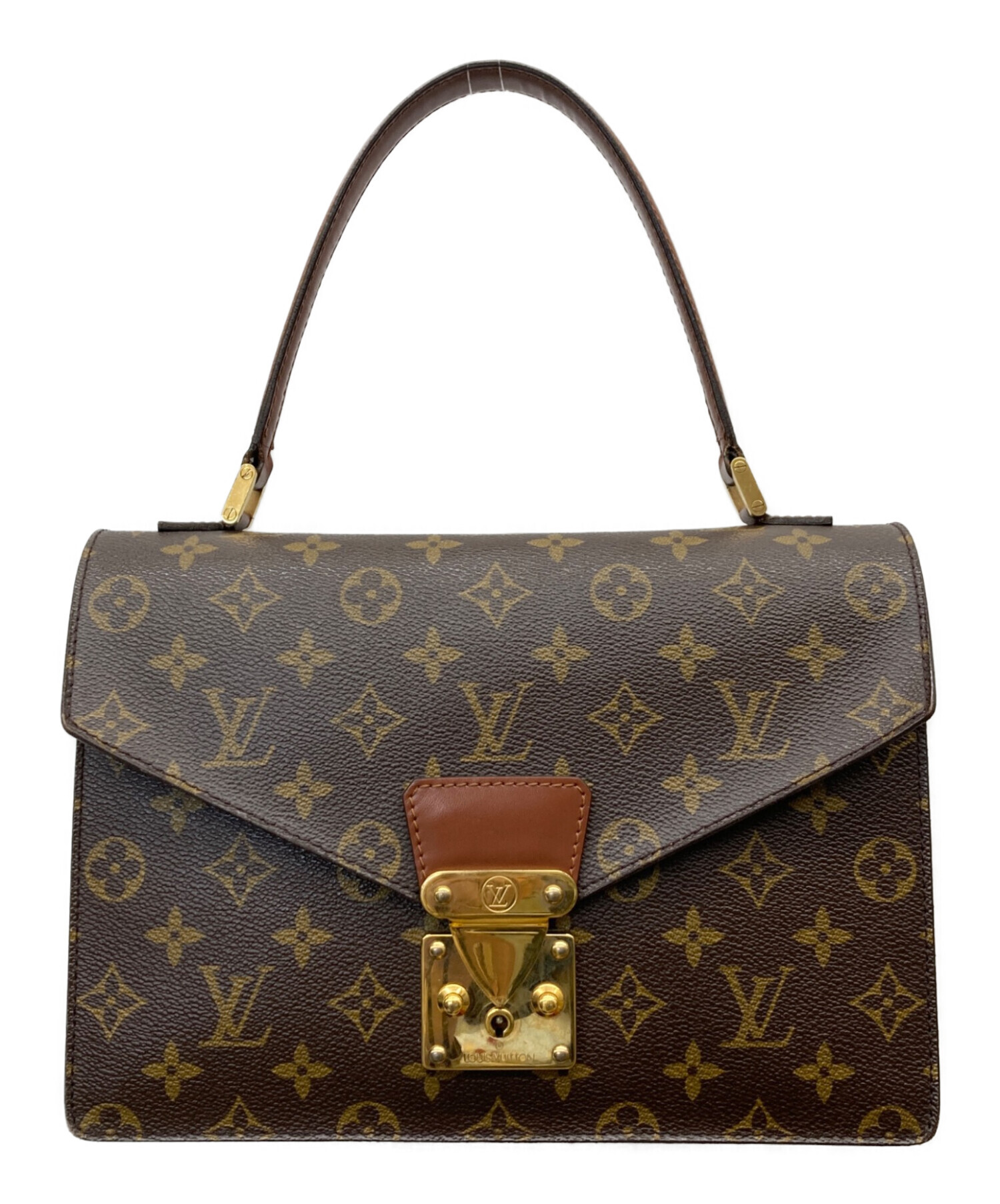 Louis Vuitton ハンドバッグ ブラウン 中古・古着通販】LOUIS VUITTON (ルイ ヴィトン) ハンドバッグ