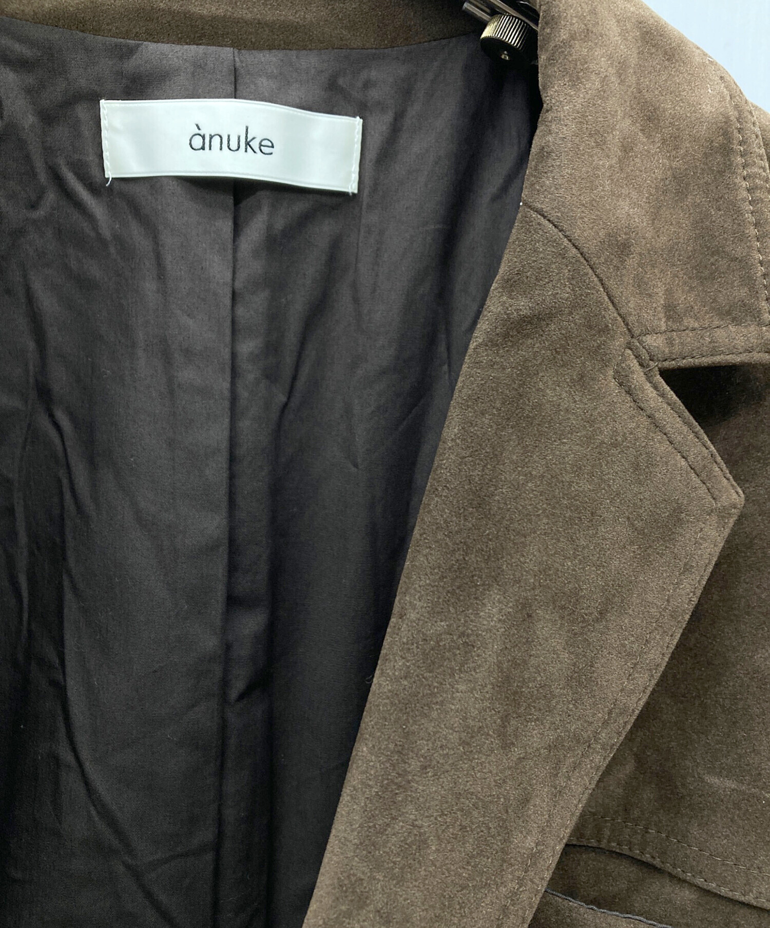 中古・古着通販】ANUKE (アンヌーク) Eco Suede Jacket ブラウン