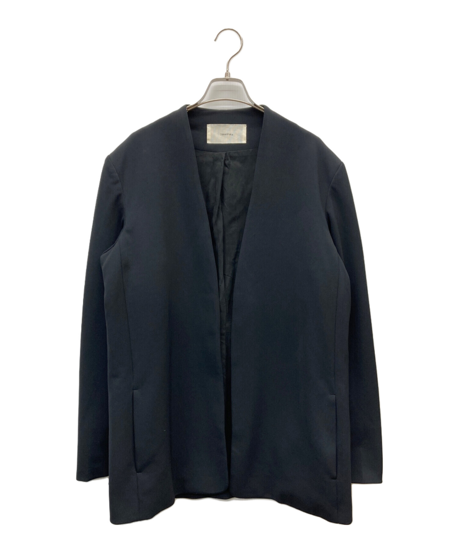 Todayful Collarless Twill Jacket 36サイズ 中古・古着通販】TODAYFUL (トゥデイフル) Collarless Twill JK