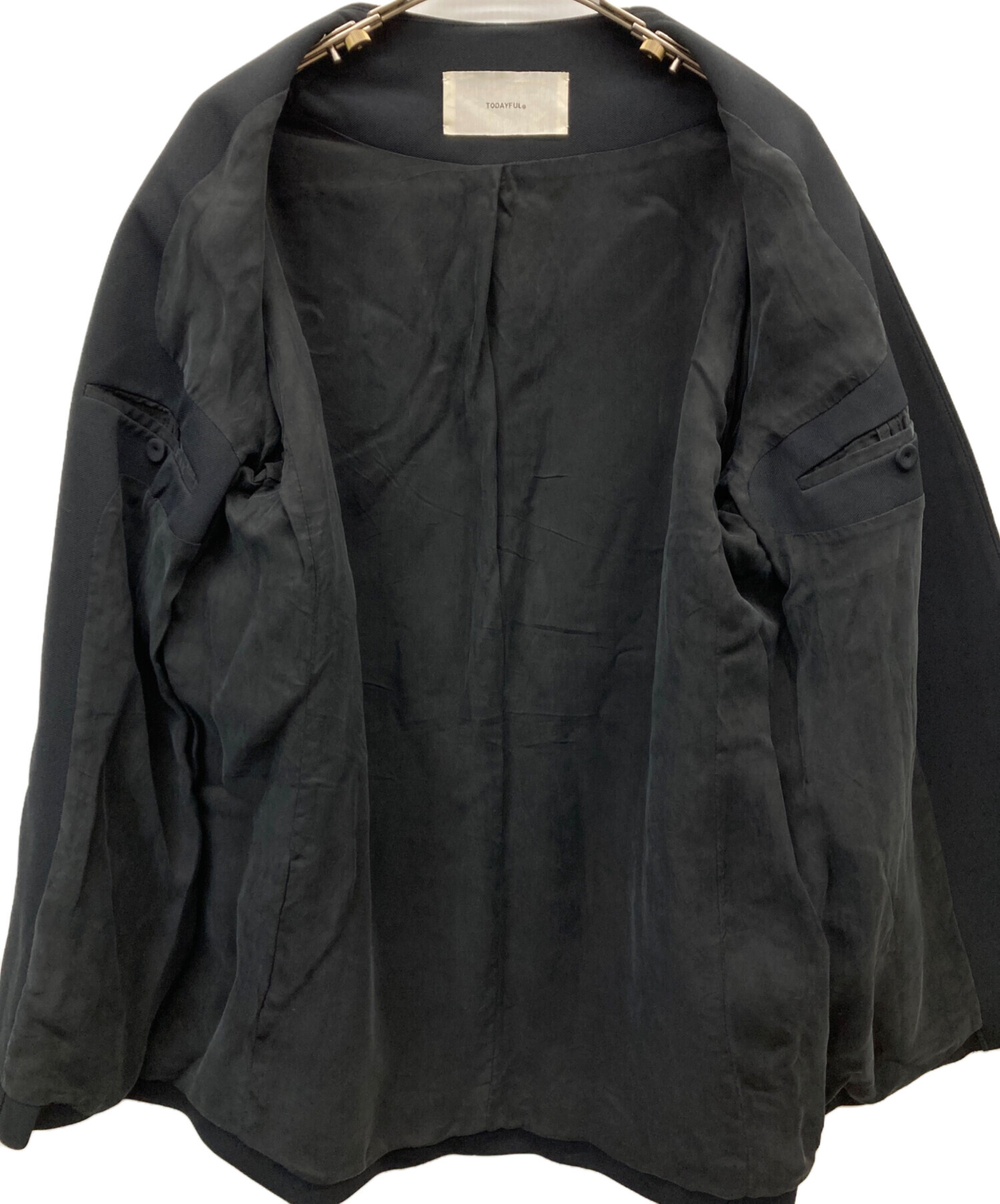 【新品未使用】todayful Collarless Twill Jacket 中古・古着通販】TODAYFUL (トゥデイフル) Collarless Twill JK