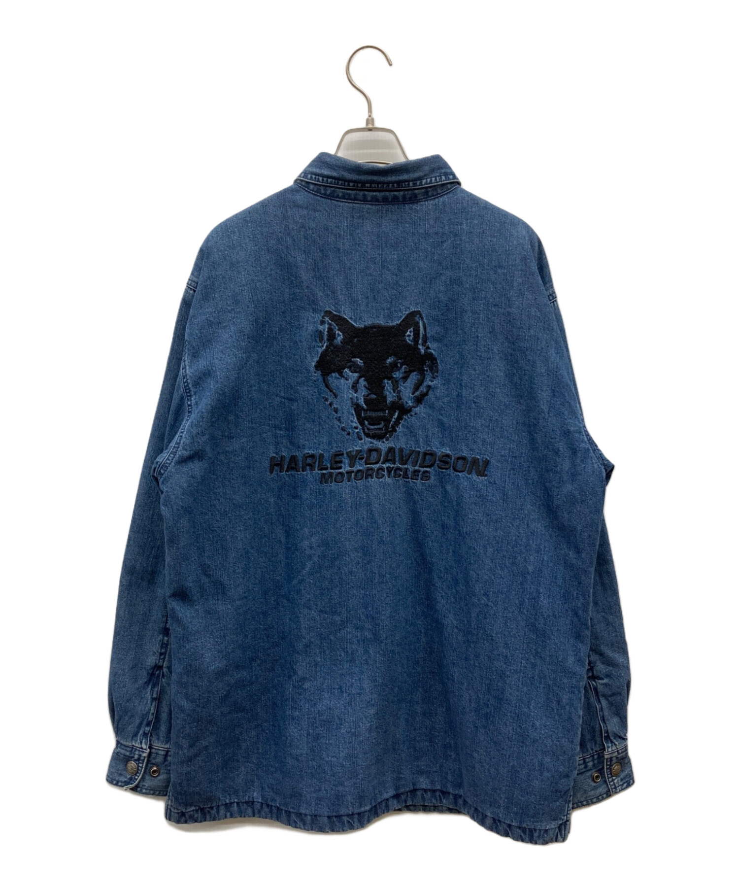 ✨タグ付き未使用✨ハーレーダビッドソン★Y2K ロゴ刺繍 デニムジャケット L 中古・古着通販】HARLEY-DAVIDSON (ハーレーダビッドソン) 刺繍ロゴ