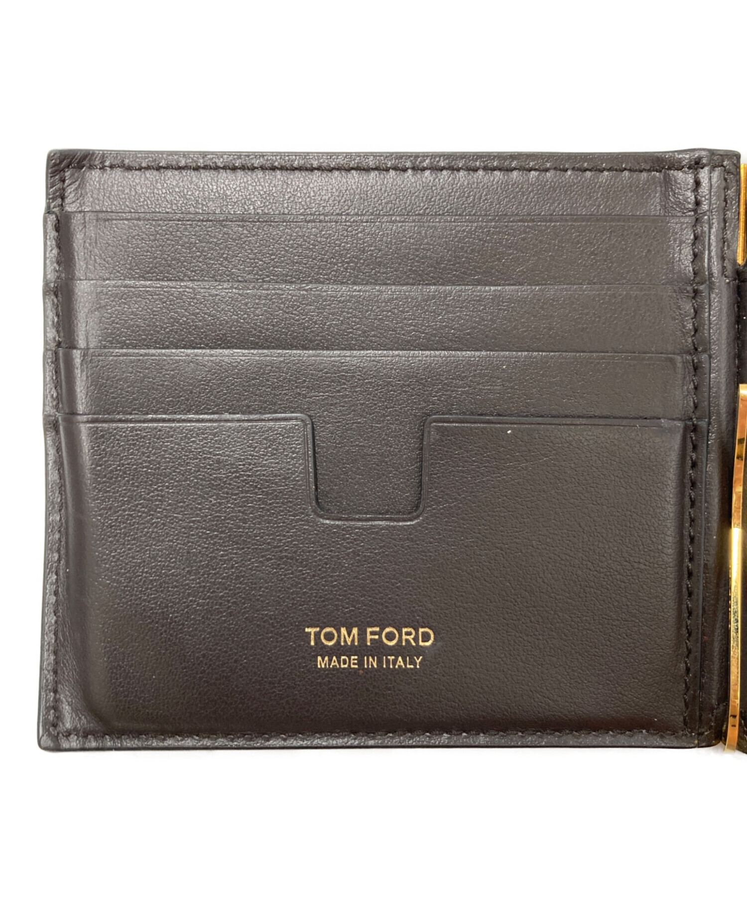 今月末出品終了 TOM FORDトムフォード　マネークリップ　二つ折り財布 中古・古着通販】TOM FORD (トムフォード) マネークリップ付き二つ折り