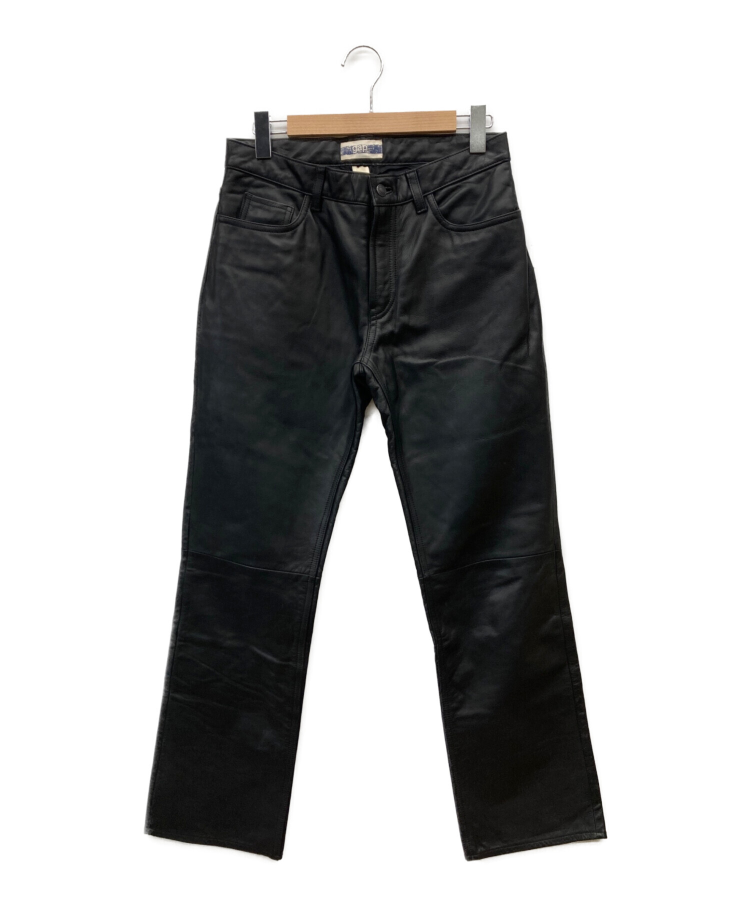 中古・古着通販】GAP (ギャップ) 00s カウレザーパンツ ブラック