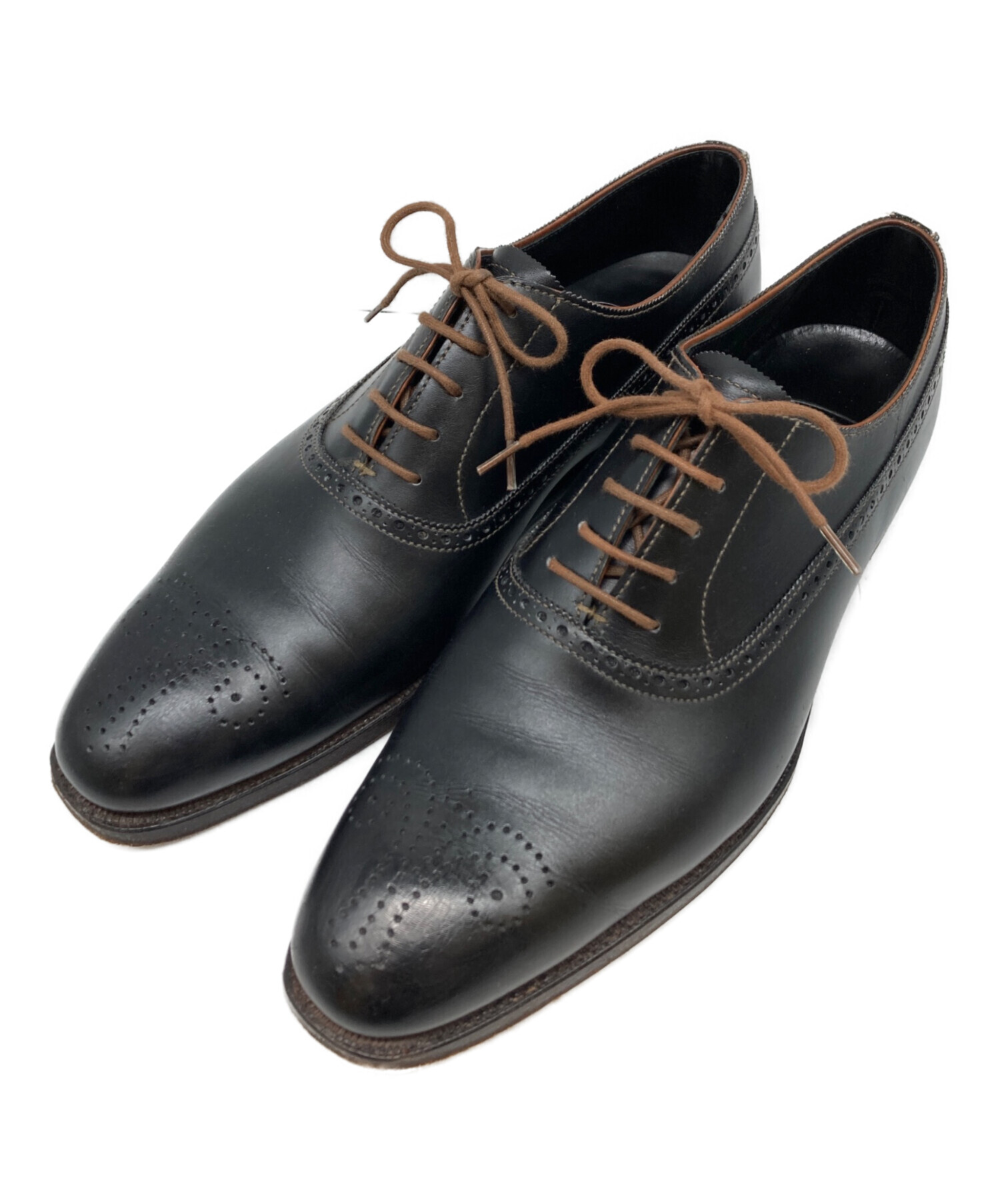 【高級】Crockett & Jones ブラウンウィングチップシューズ 中古・古着通販】Crockett & Jones (クロケット＆ジョーンズ) ウィング