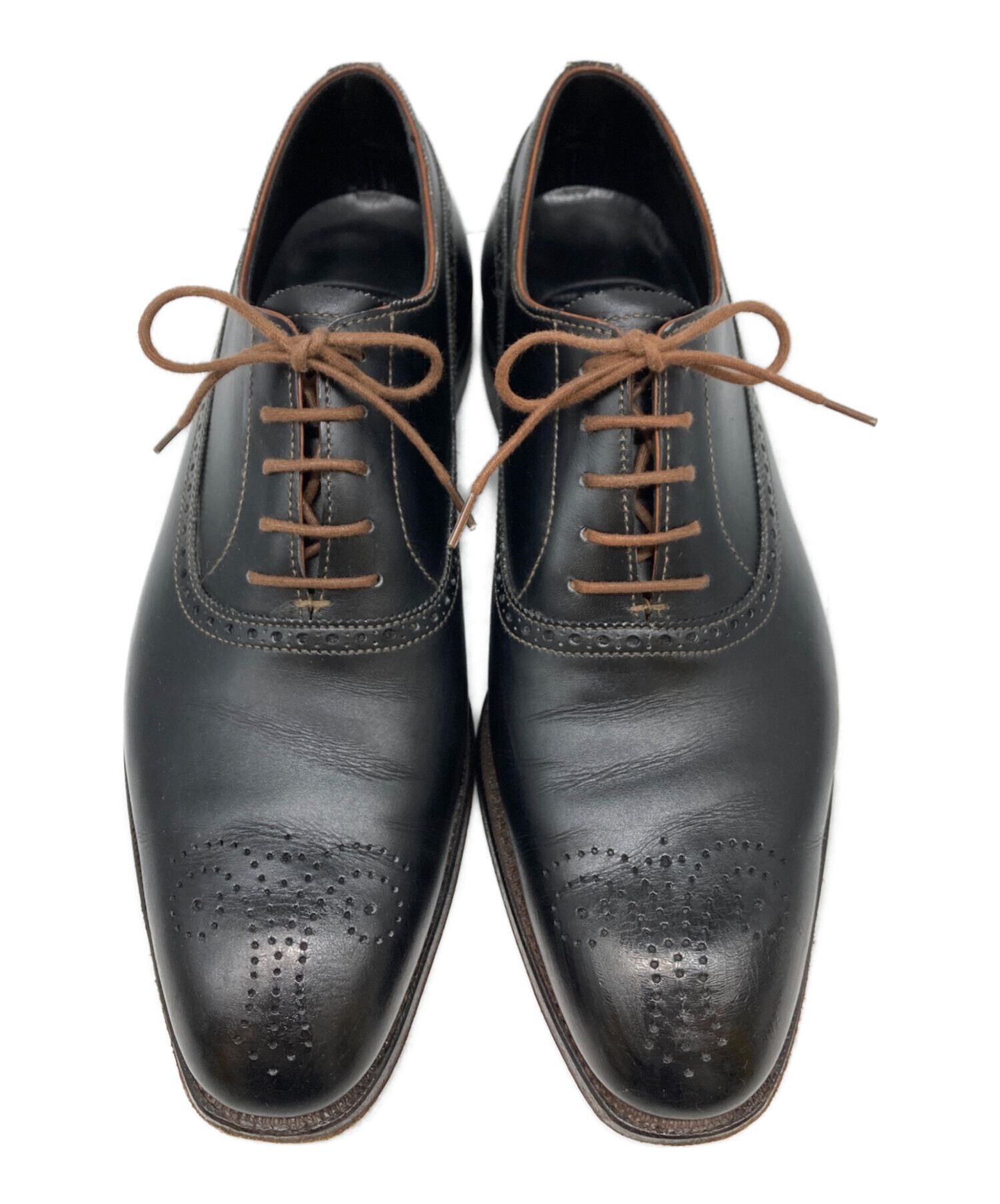 【高級】Crockett & Jones ブラウンウィングチップシューズ 中古・古着通販】Crockett & Jones (クロケット＆ジョーンズ) ウィング