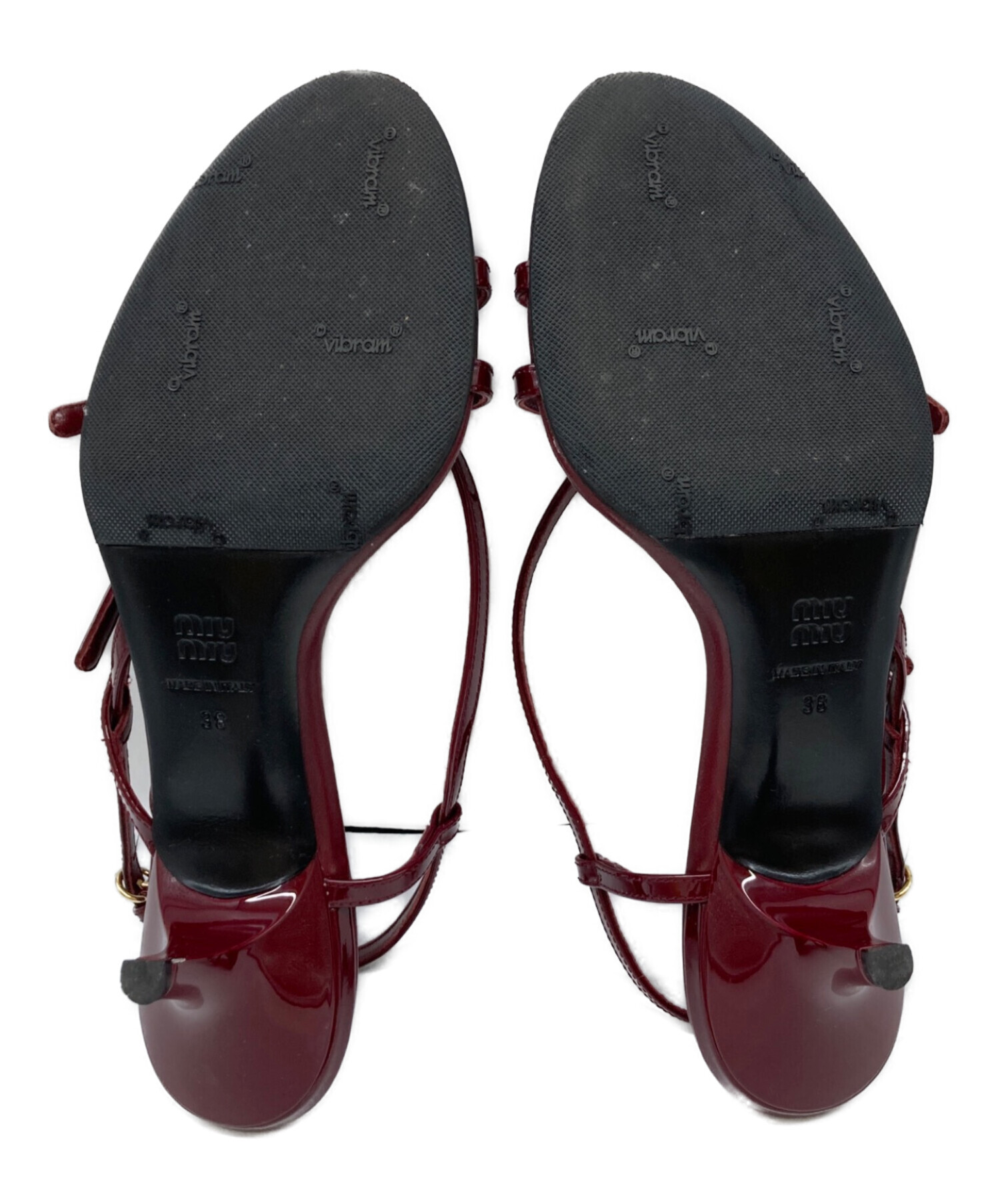 中古・古着通販】MIU MIU (ミュウミュウ) PATENT LEATHER SANDALS