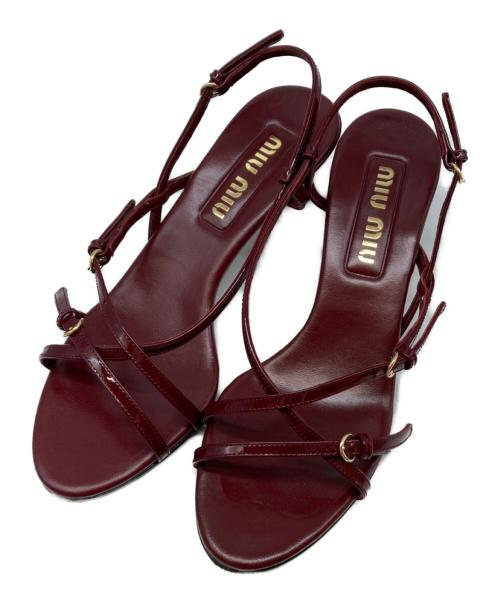 ユミ　ページ 中古・古着通販】MIU MIU (ミュウミュウ) PATENT LEATHER SANDALS