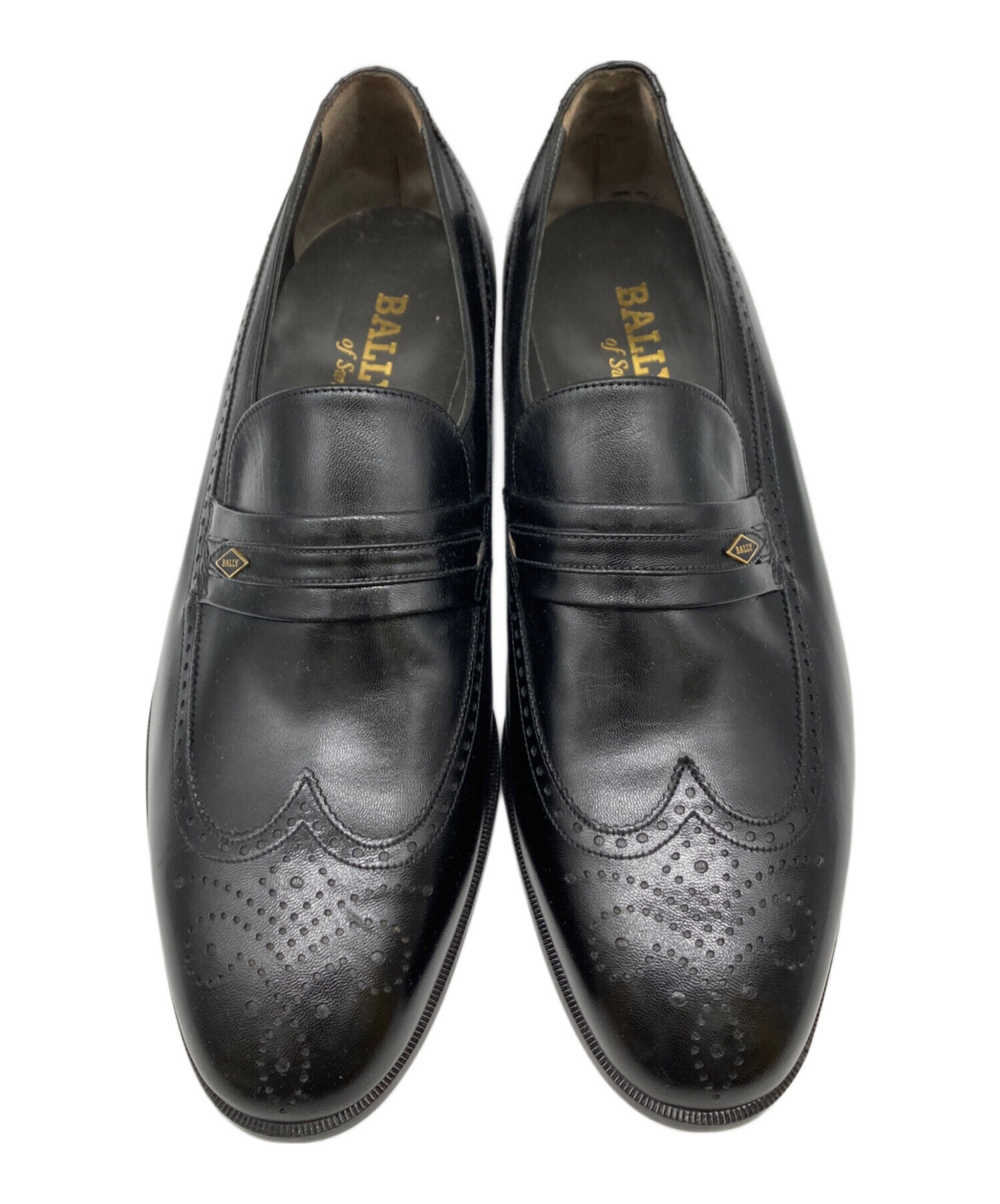 中古・古着通販】BALLY (バリー) ウイングチップ ローファー ブラック