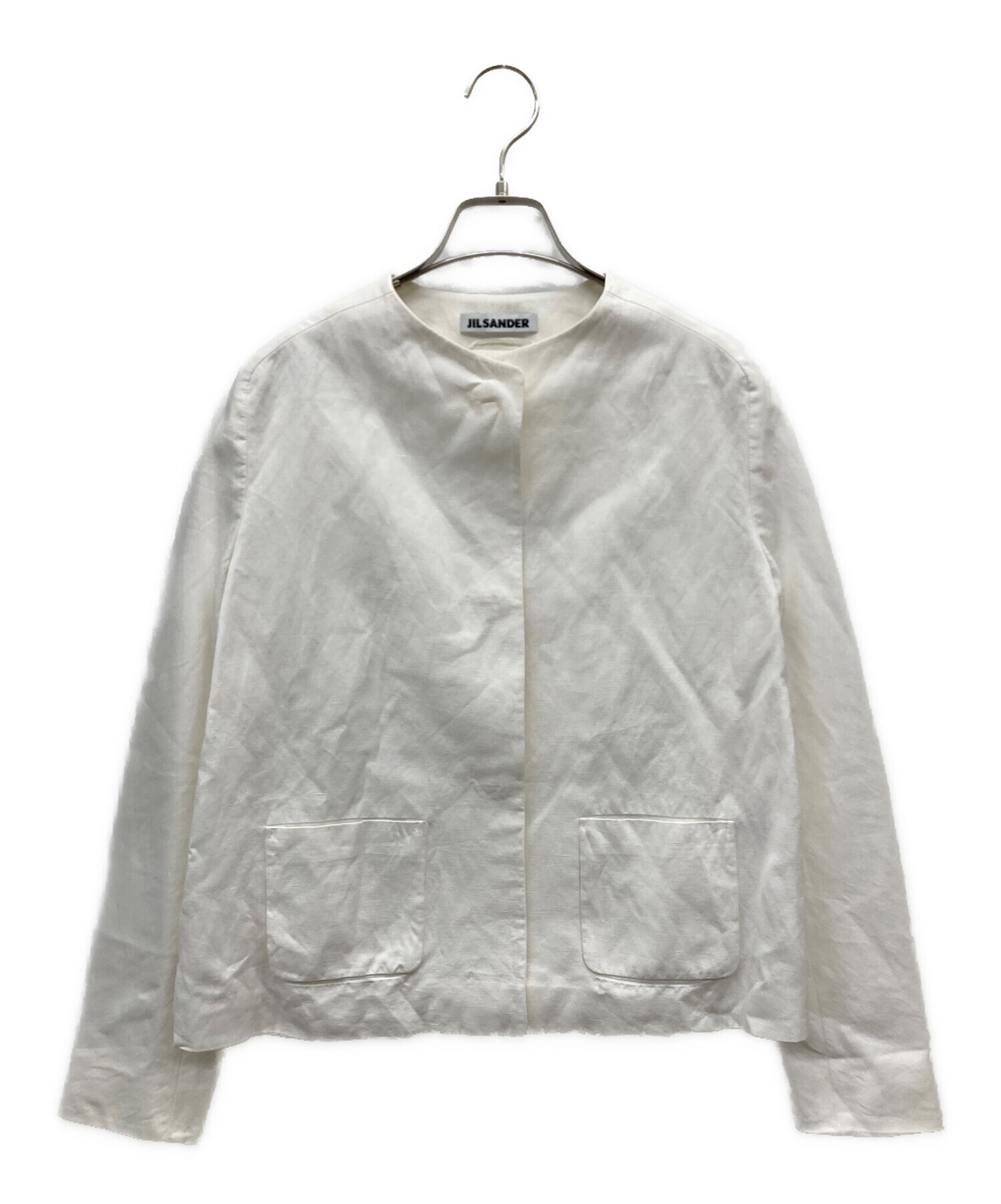 中古・古着通販】JIL SANDER (ジルサンダー) リネン混ノーカラー