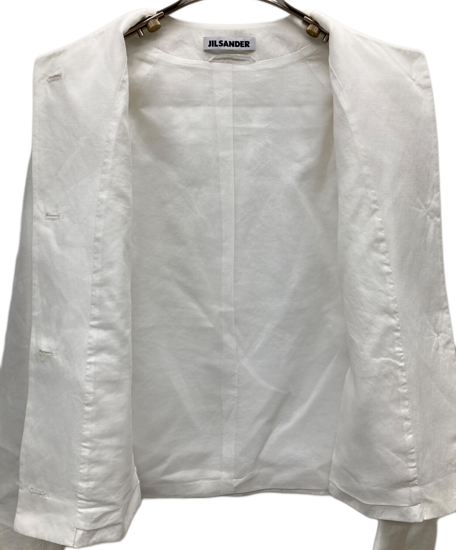 中古・古着通販】JIL SANDER (ジルサンダー) リネン混ノーカラー