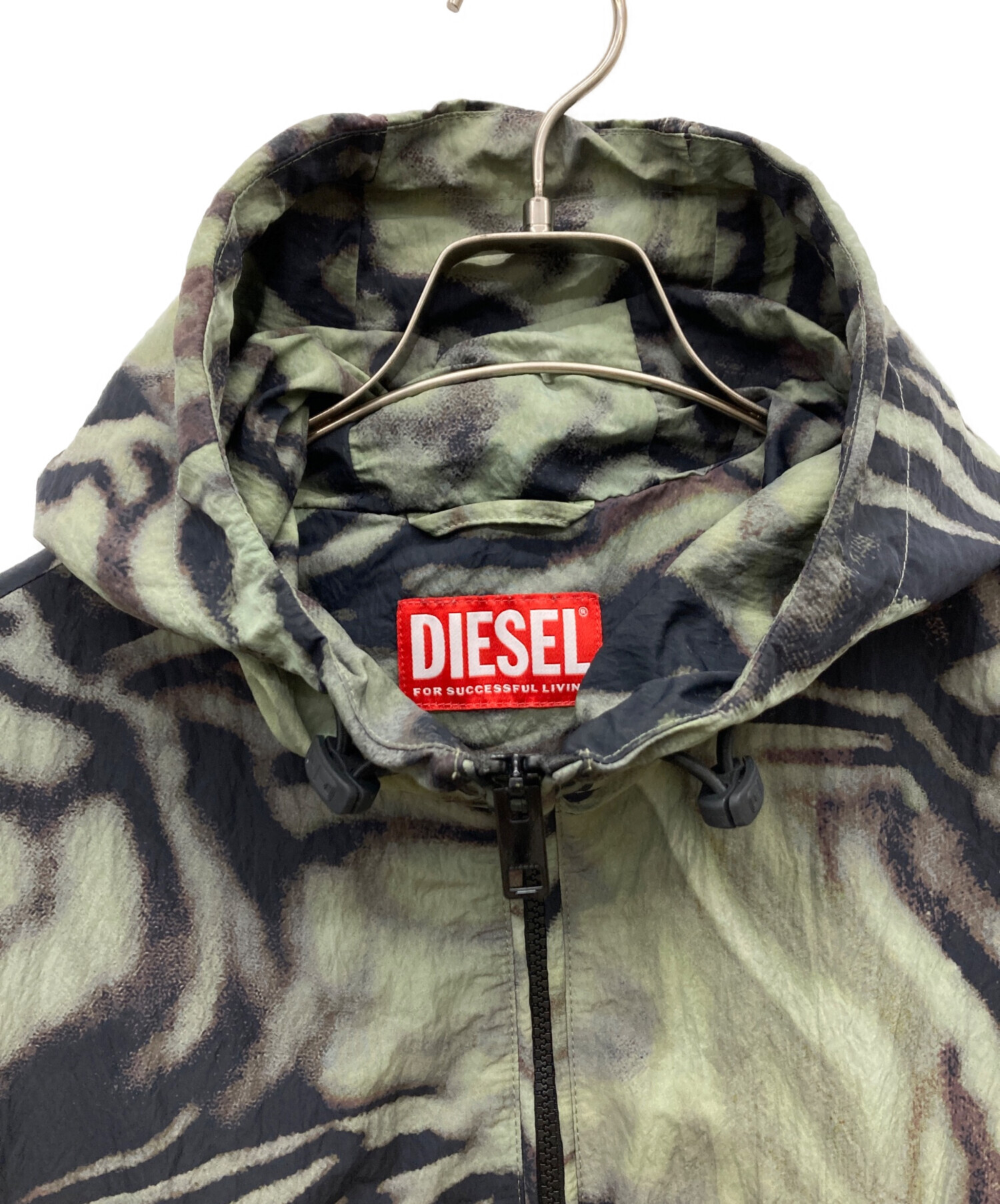【Rcさん専用】DIESELディーゼル★ジャケットフードジャンパータグ付 中古・古着通販】DIESEL (ディーゼル) J-LEOPOLD-ZEBRA/ナイロン