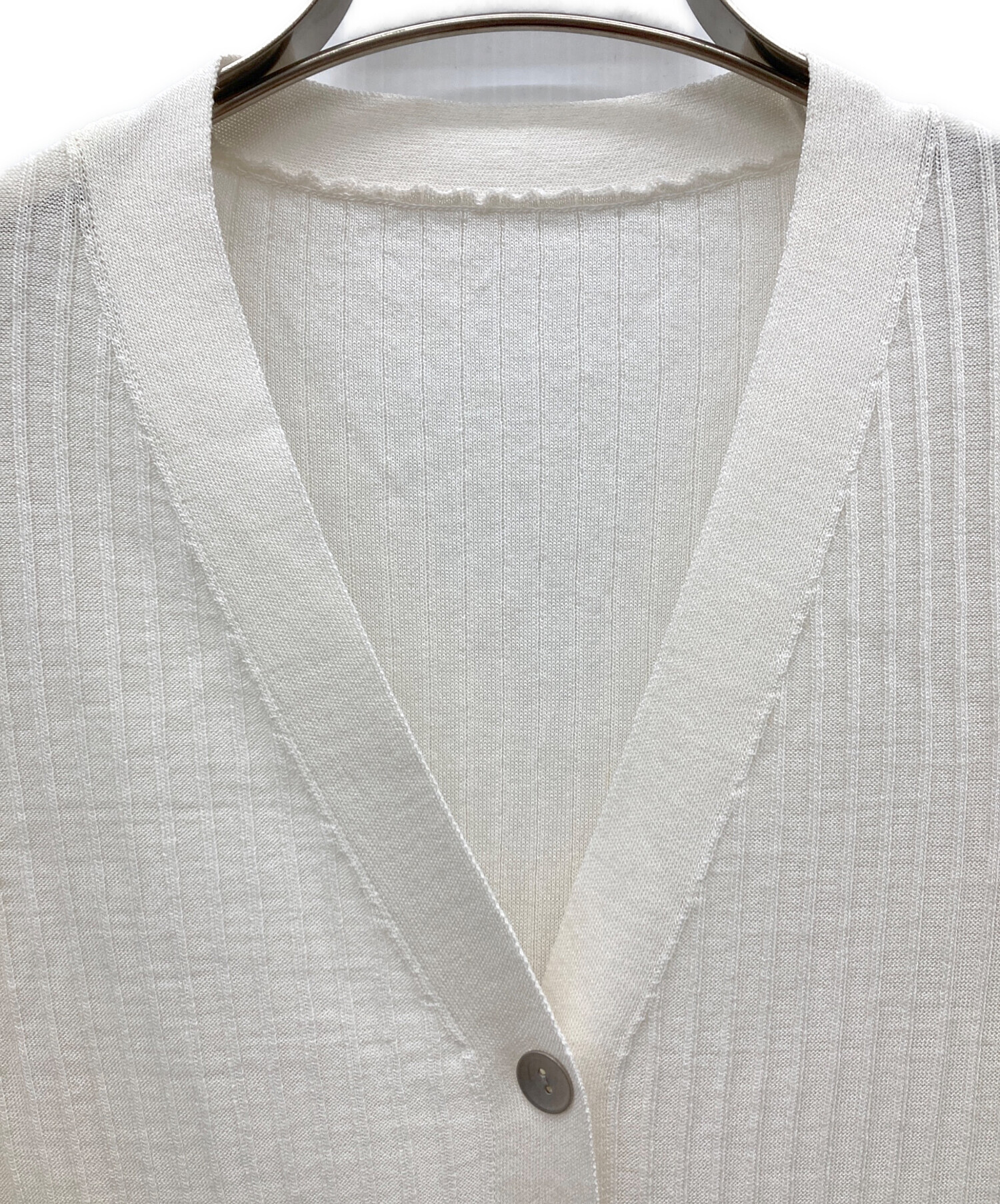 FOXEY アイボリー カーディガン Fサイズ 中古・古着通販】FOXEY (フォクシー) ロングニットカーディガン