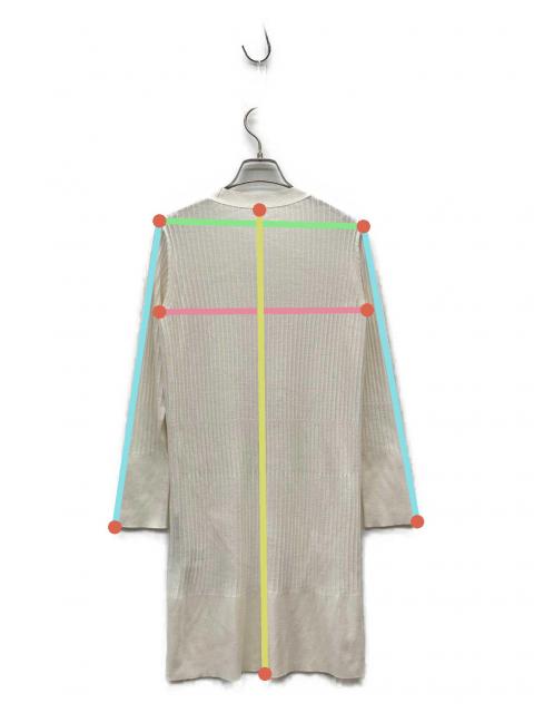 FOXEY - 【春物 新入荷】☆FOXEY/フォクシー☆Cardigan Fouette/ニットカーディガン/44132/ニット/カーディガン/長袖 ホワイト/白 レディース 40【中古】春秋 412052 中古・古着通販】FOXEY (フォクシー) ロングニットカーディガン