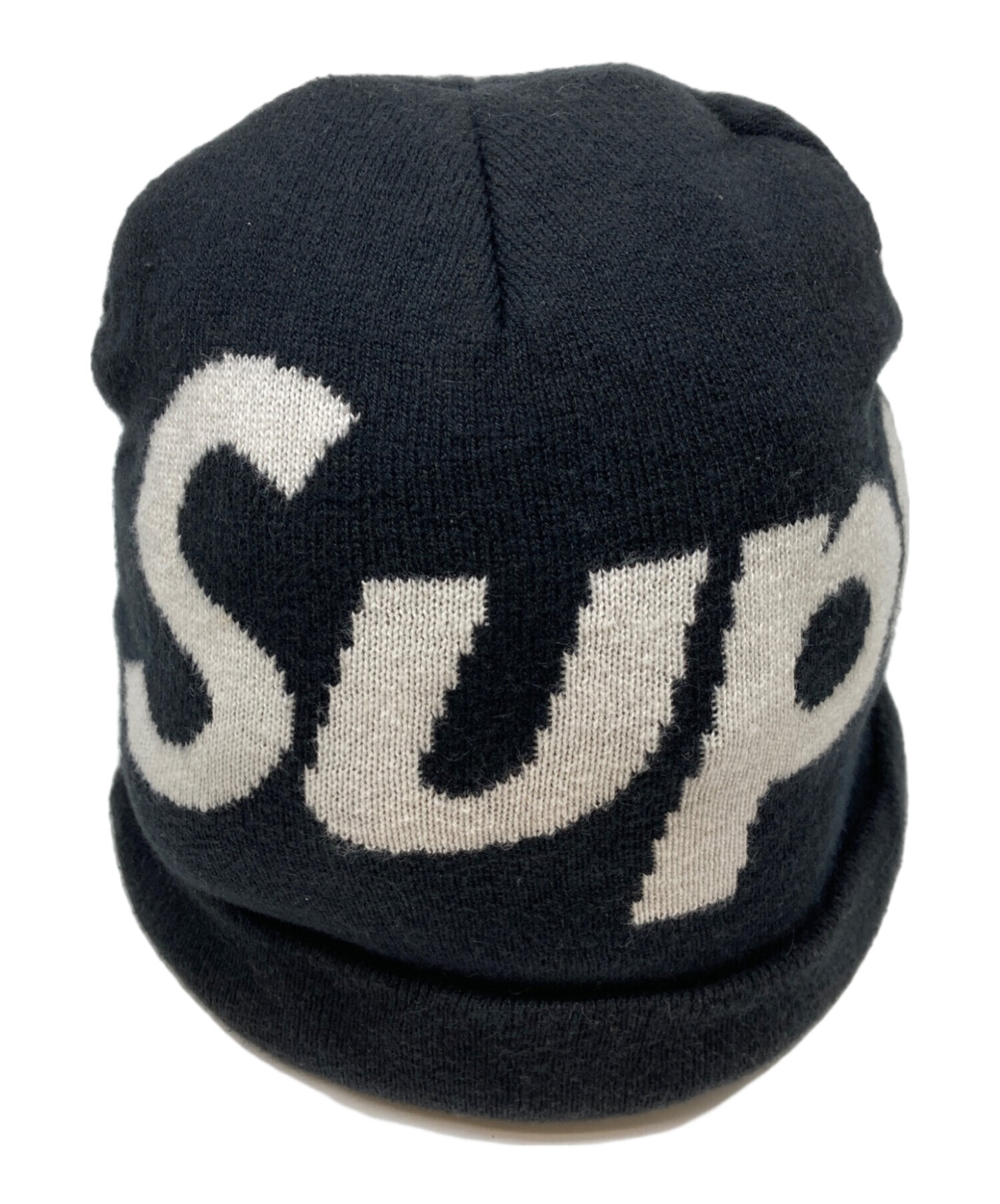 Supreme Big Logo Beanie Black ブラック 黒 中古・古着通販】SUPREME (シュプリーム) Big Logo Beanie ブラック