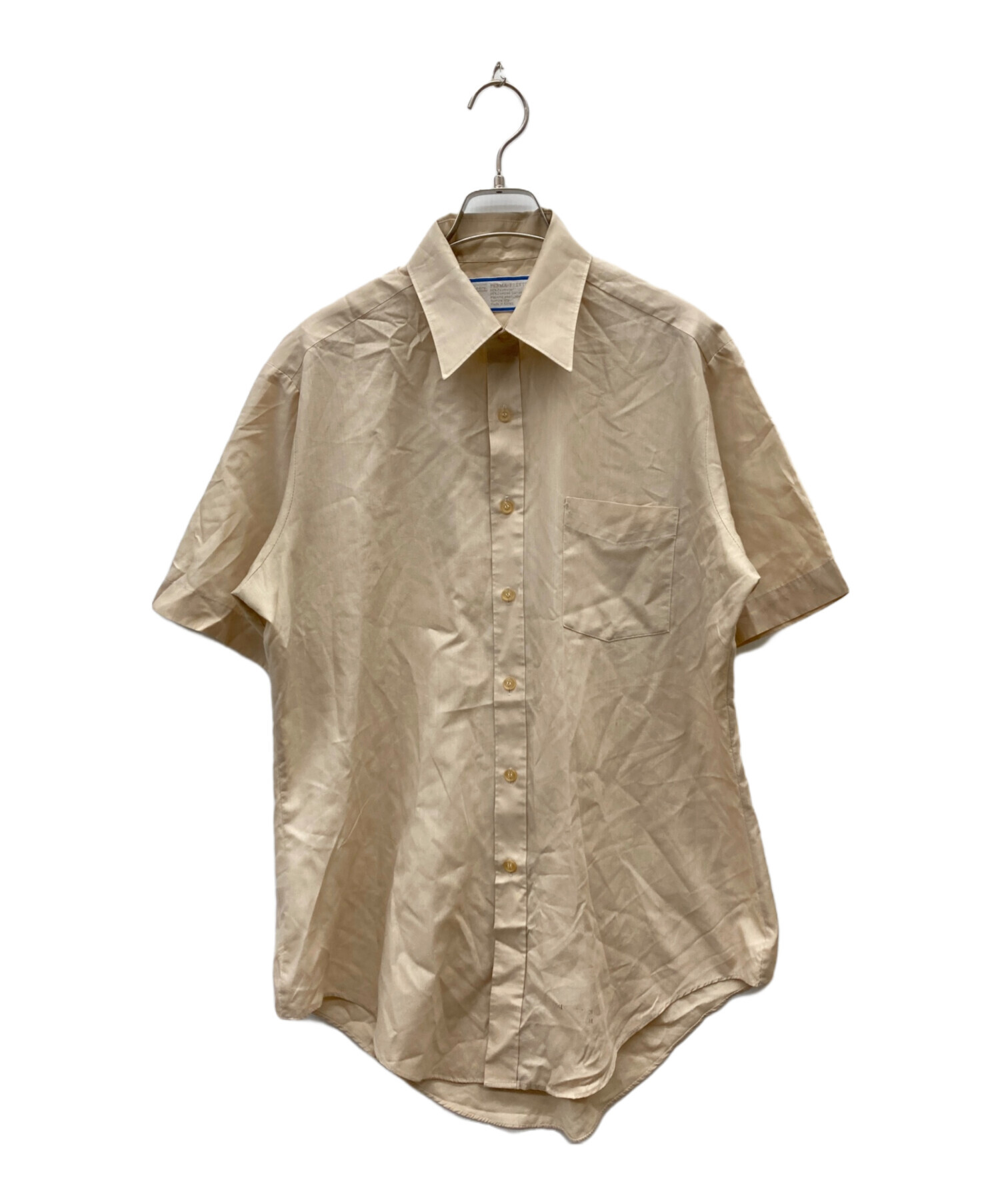 70s SEARS シアーズ　半袖　USA ビンテージ 中古・古着通販】Sears (シアーズ) 70s 半袖シャツ ベージュ サイズ
