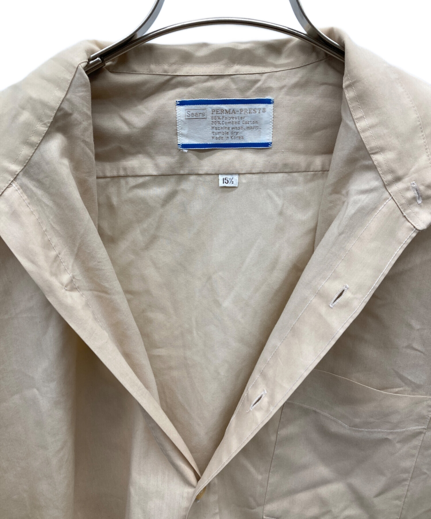 中古・古着通販】Sears (シアーズ) 70s 半袖シャツ ベージュ サイズ