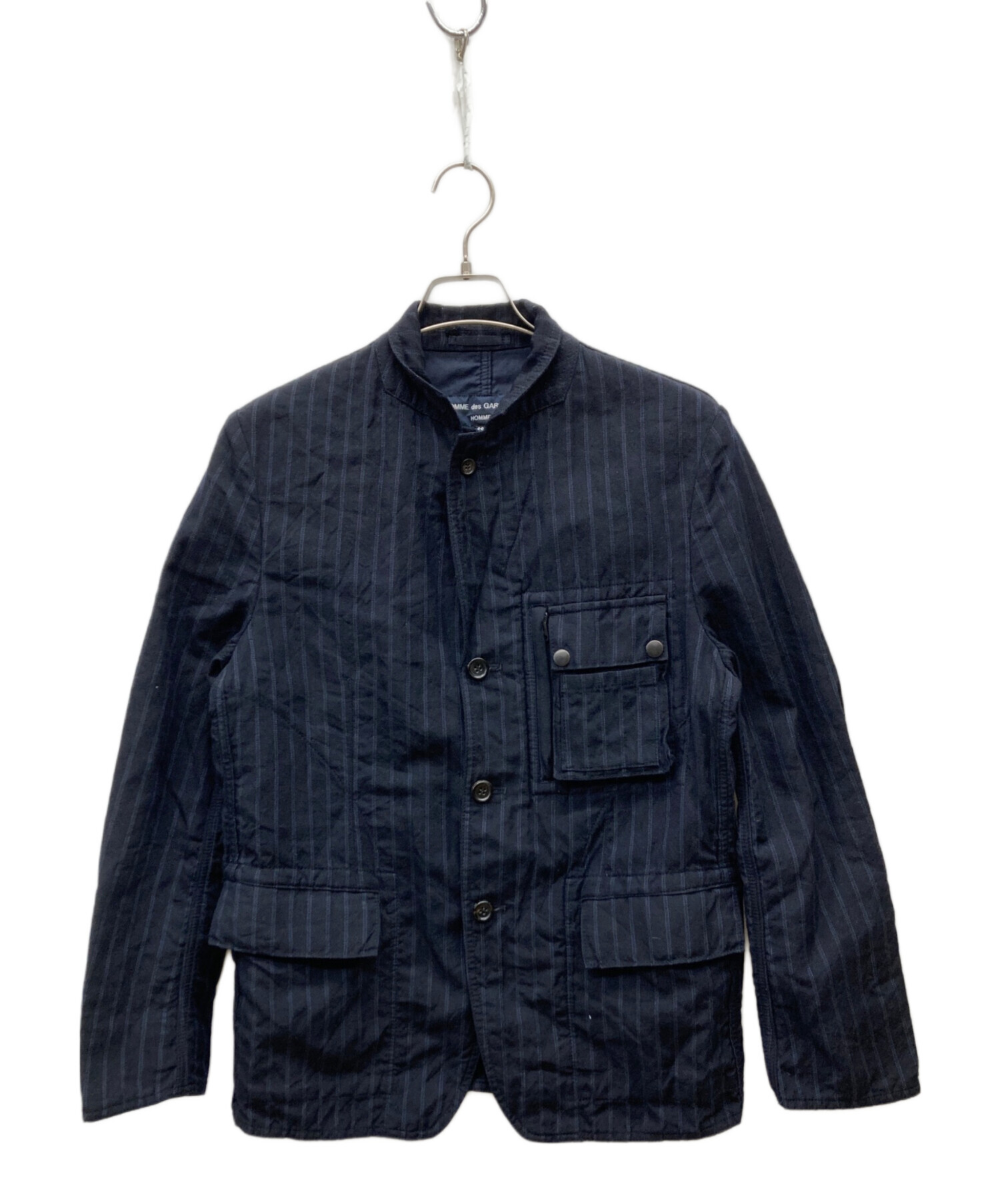 AD2006 コムデギャルソンオム　ストライプジャケット　Ｌ 中古・古着通販】COMME des GARCONS HOMME (コムデギャルソン オム