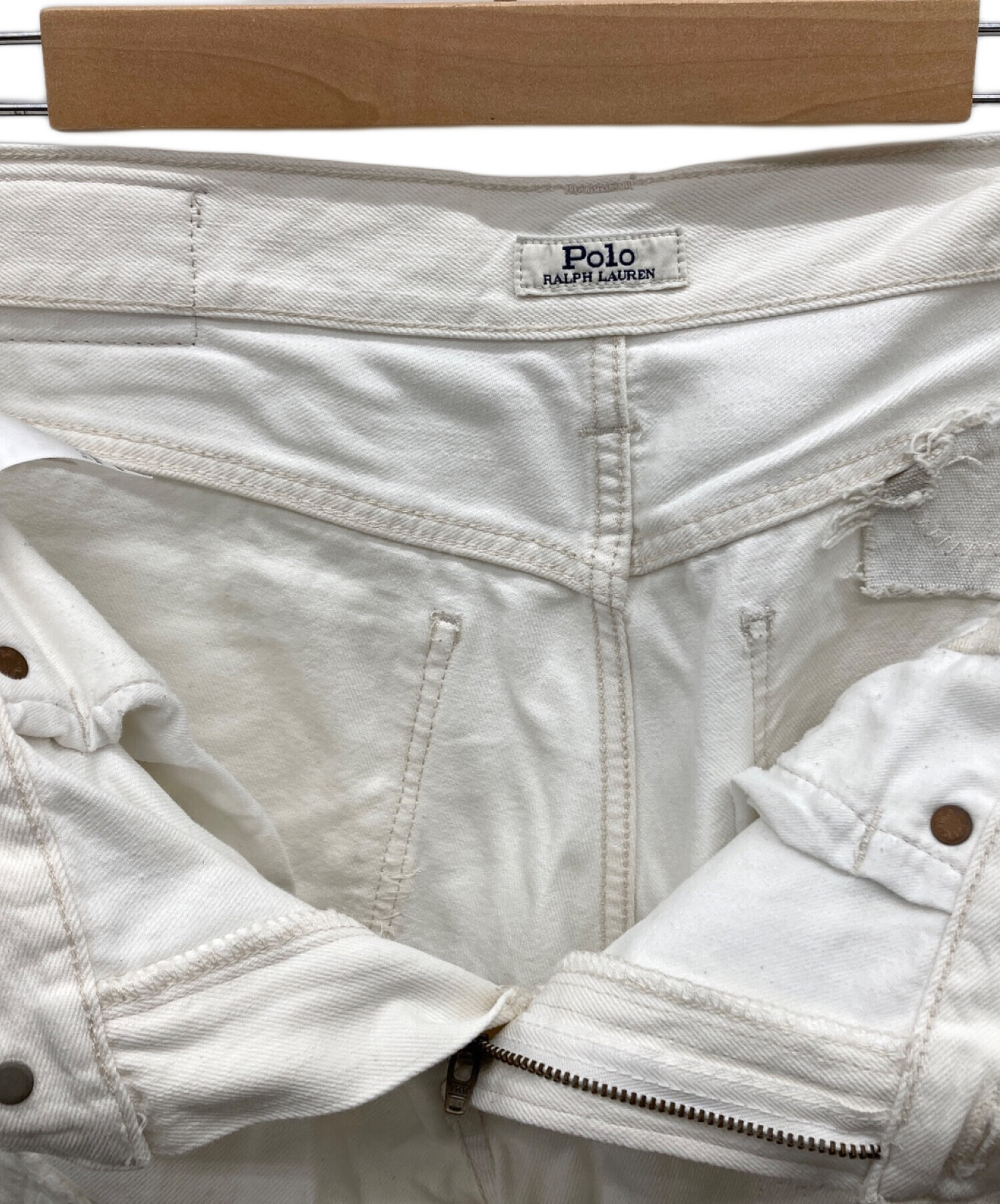 新品未使用タグ付き　ラルフローレン ホワイトデニム　Sサイズ相当　白　ホワイト 中古・古着通販】POLO RALPH LAUREN (ポロ・ラルフローレン) USED加工