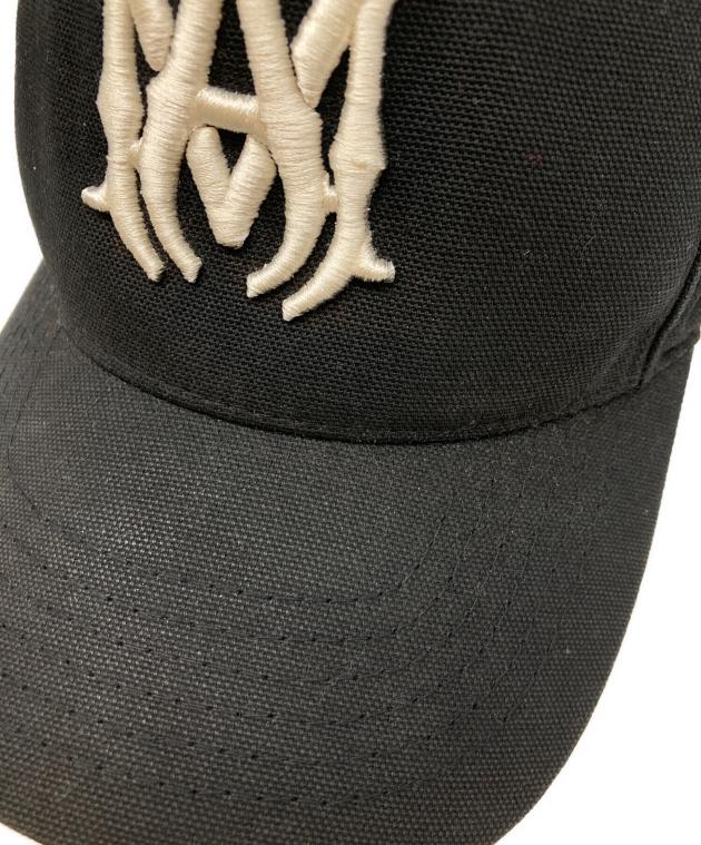 中古・古着通販】AMIRI (アミリ) ロゴ刺繍トラッカーキャップ ブラック