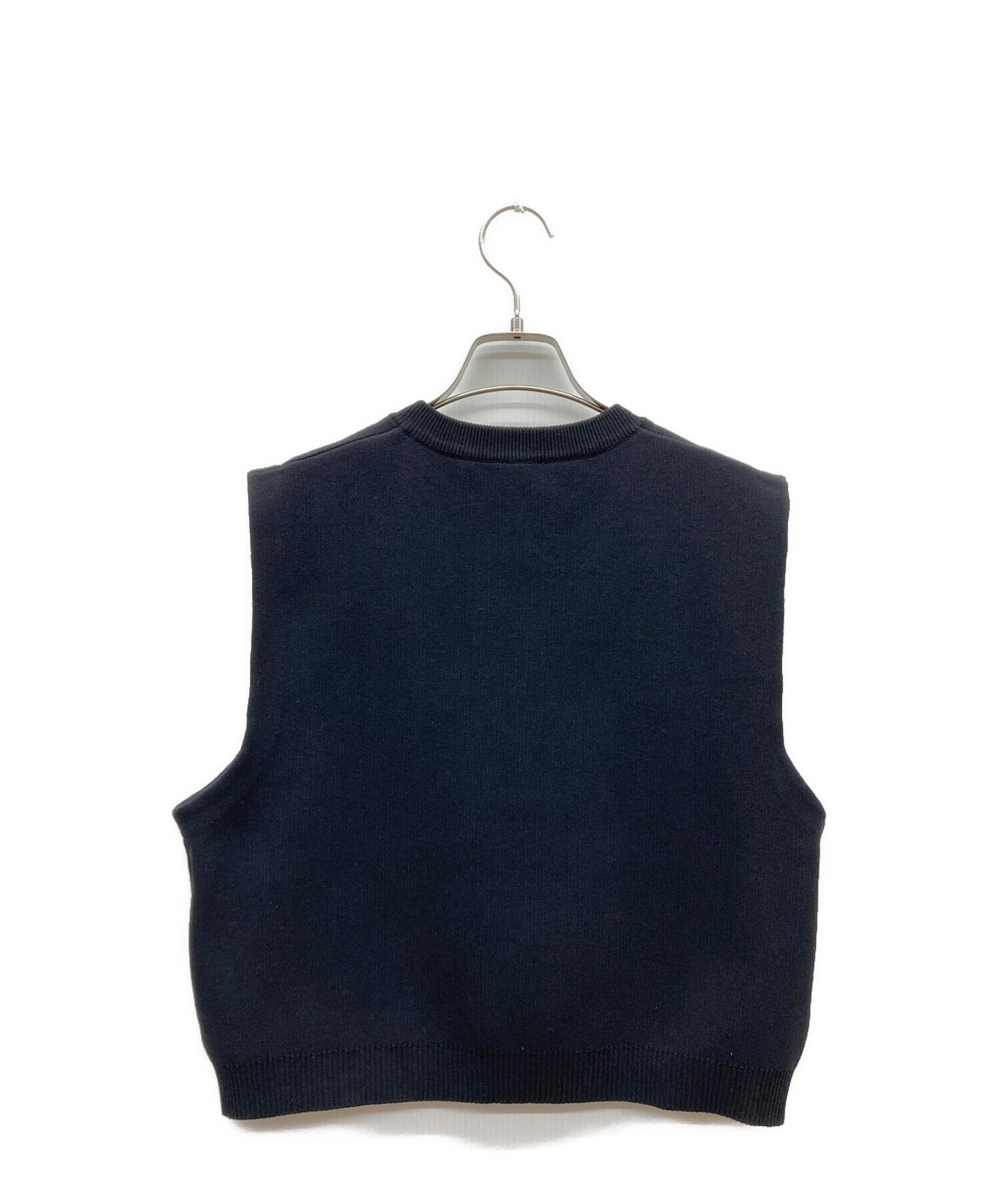 中古・古着通販】YENN (イエン) DOUBLE FACE KNIT VEST ブラック