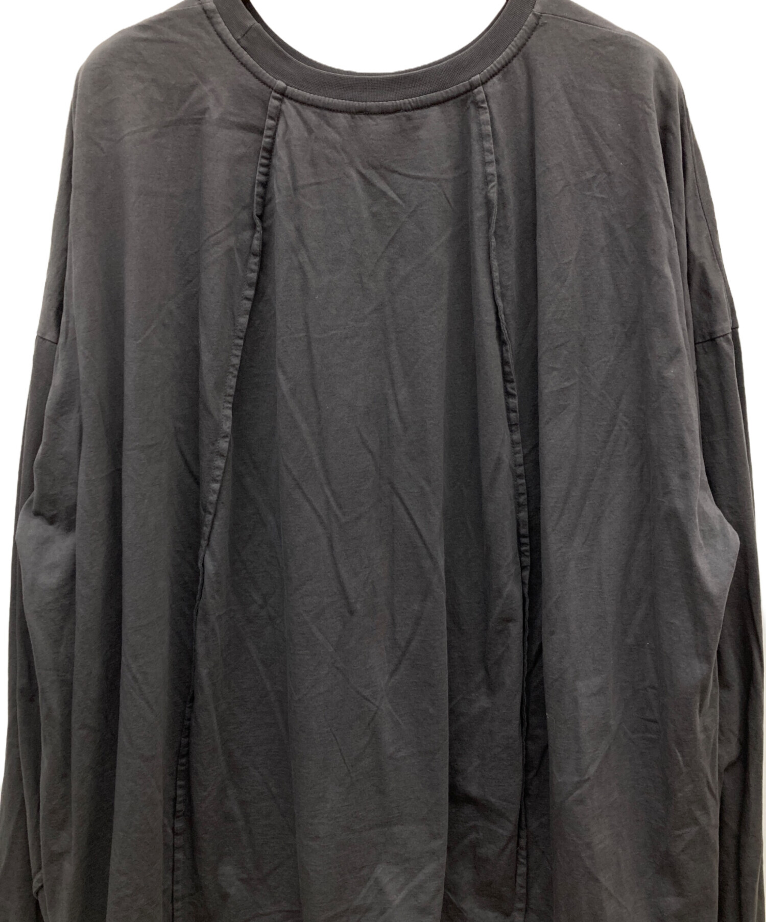 【新品未使用】YENN CURVE FORM LONG TEE GRAY 中古・古着通販】YENN (イエン) CURVE FORM LONG TEE グレー サイズ