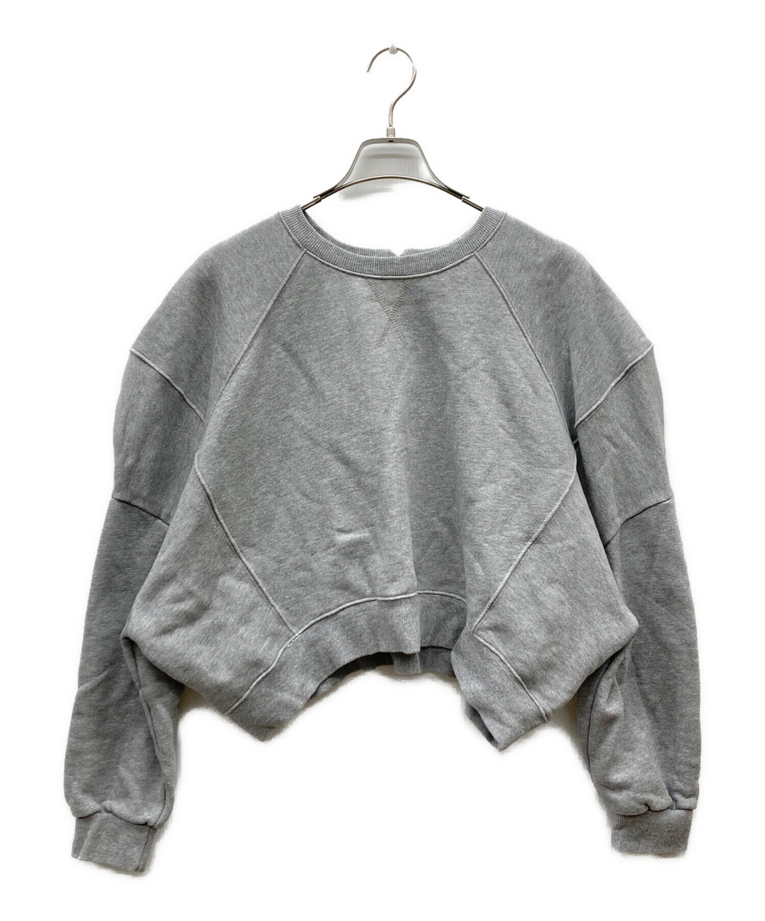 AMOMMA アモマ PUFF SLEEVE SWEAT 起毛なし グレー 中古・古着通販】AMOMMA (アモマ) puff sleeve sweat グレー サイズ