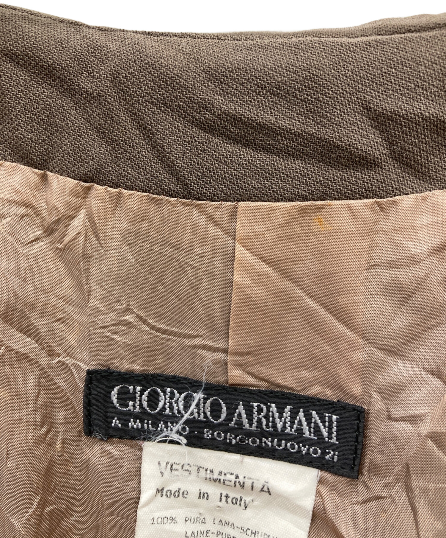 90s 新品未使用 Giorgio Armani テーラードジャケット 40S 中古・古着通販】GIORGIO ARMANI (ジョルジオアルマーニ) 90s ウール