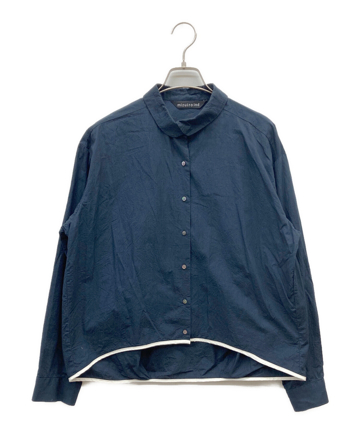 中古・古着通販】mizuiro-ind (ミズイロインド) L/S シャツ ネイビー 