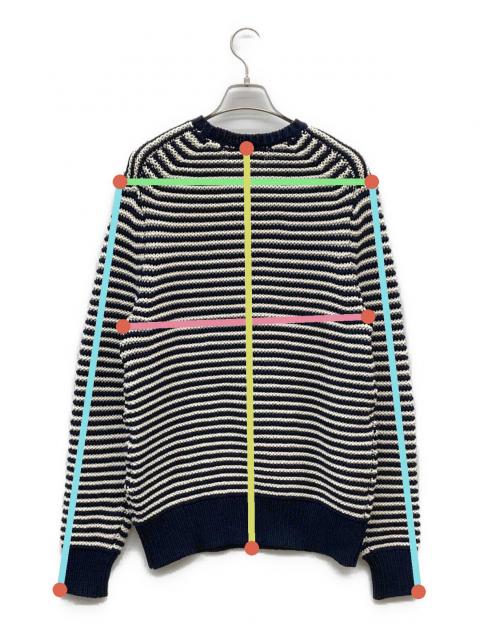 80s TRUTUS Biancara レザー切り替え ニット 古着 メンズ 80s TRUTUS