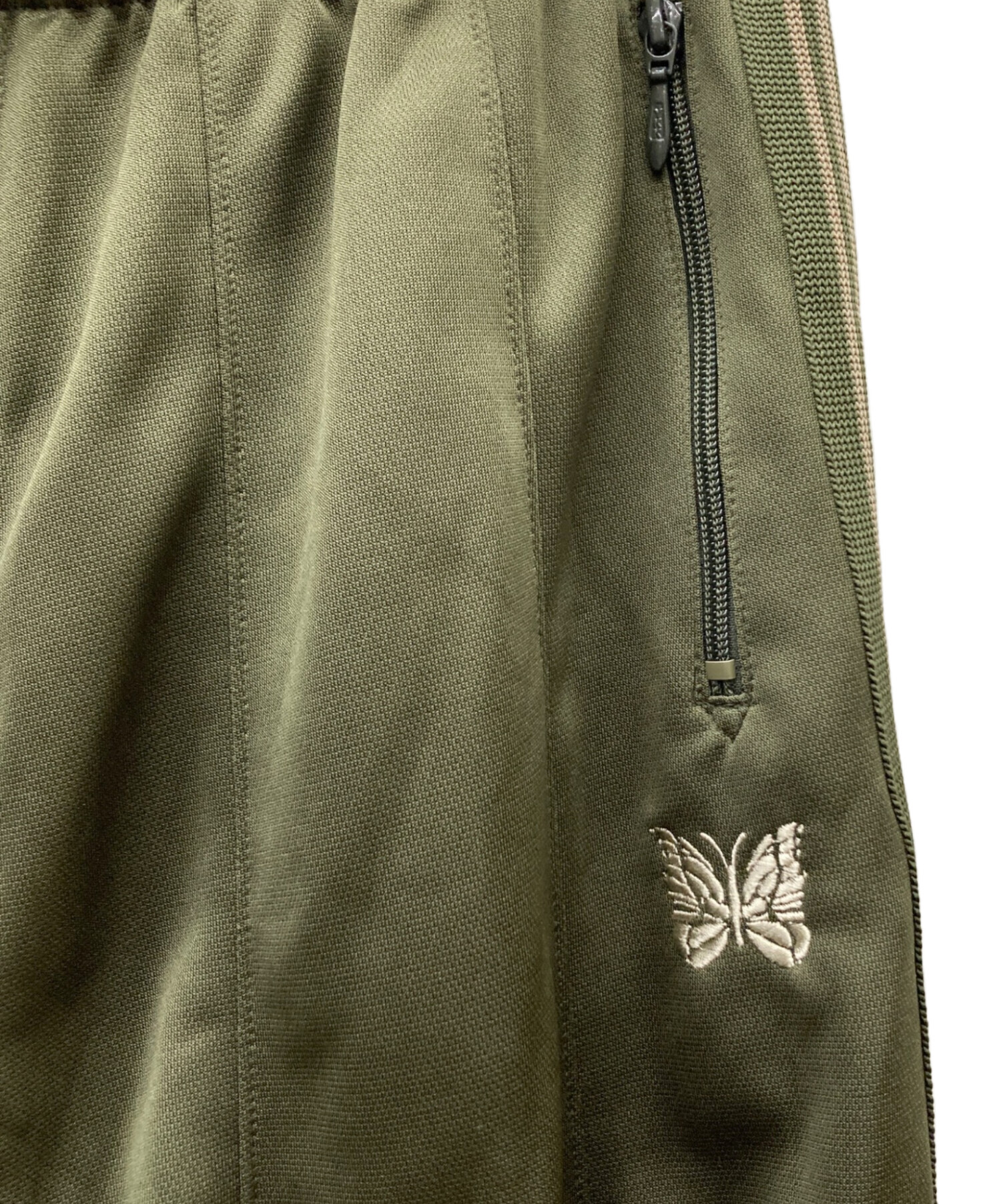 Needles トラックパンツ オリーブ　ヒザデル 中古・古着通販】Needles (ニードルズ) H.D ヒザデル トラックパンツ