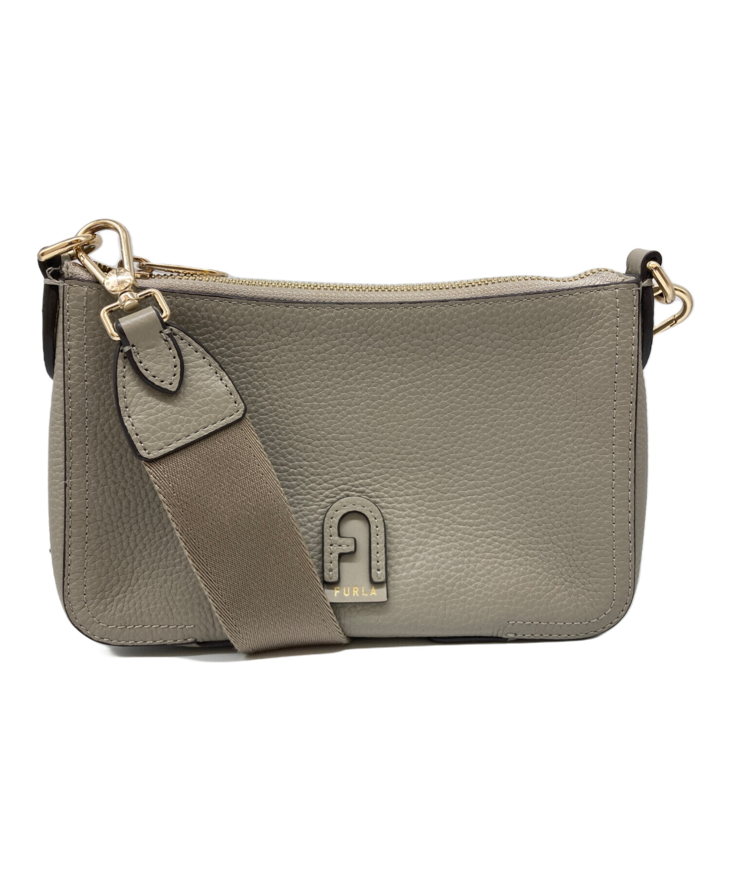 中古・古着通販】FURLA (フルラ) アテナショルダーバッグ グレー