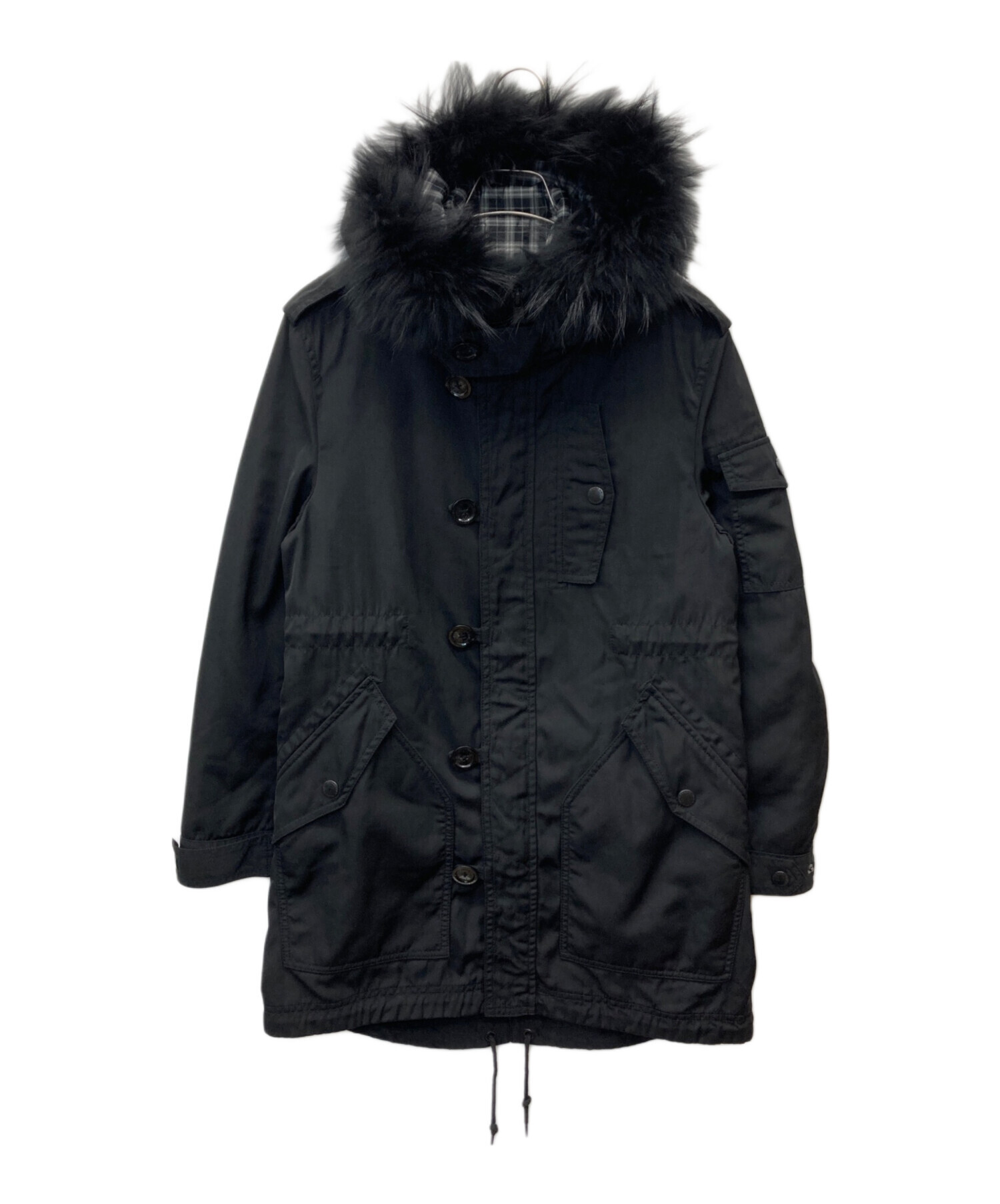 〈美品〉BURBERRY BLACK LABEL【L】ミリタリー モッズコート 中古・古着通販】BURBERRY BLACK LABEL (バーバリーブラックレーベル