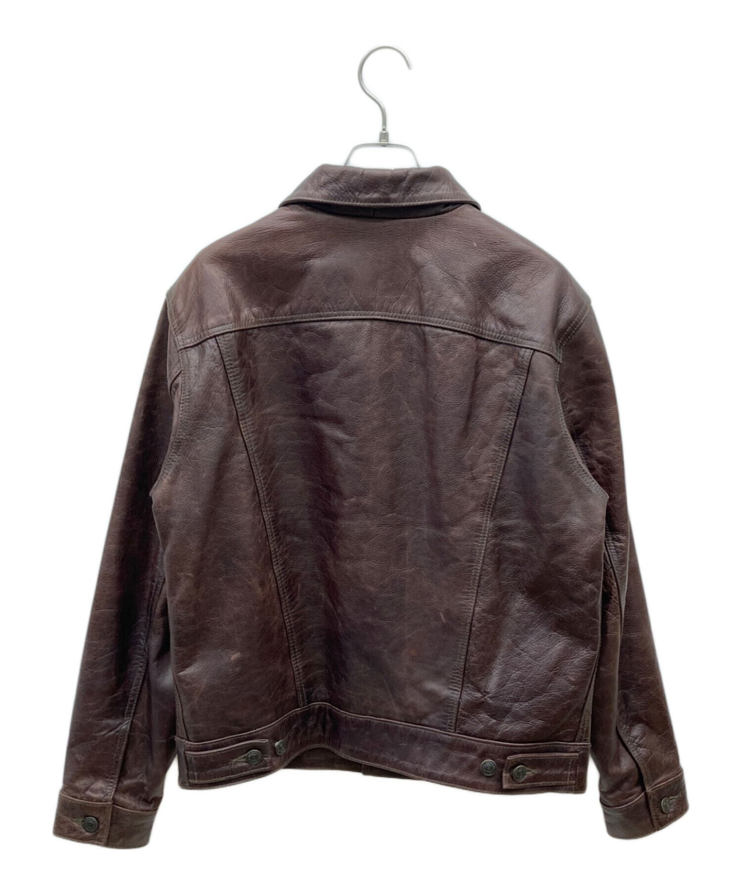 GAP BLUE JEANS 00s レザートラッカージャケット ブラウン 中古・古着通販】GAP BLUE JEANS (ギャップブルージーンズ) 3rd レザー