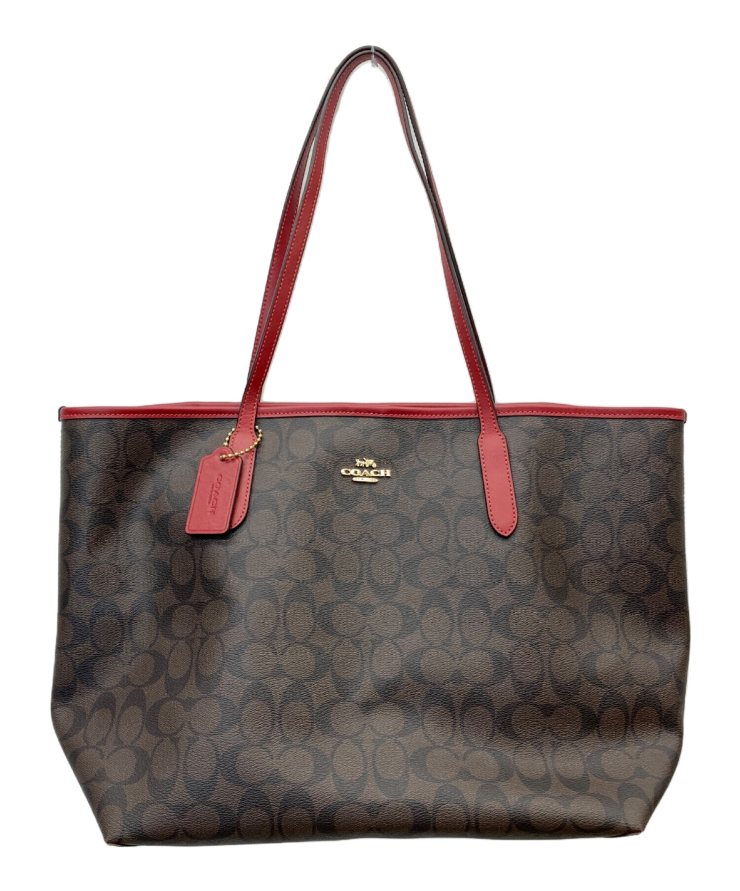 中古・古着通販】COACH (コーチ) シグネチャー トートバッグ ブラウン