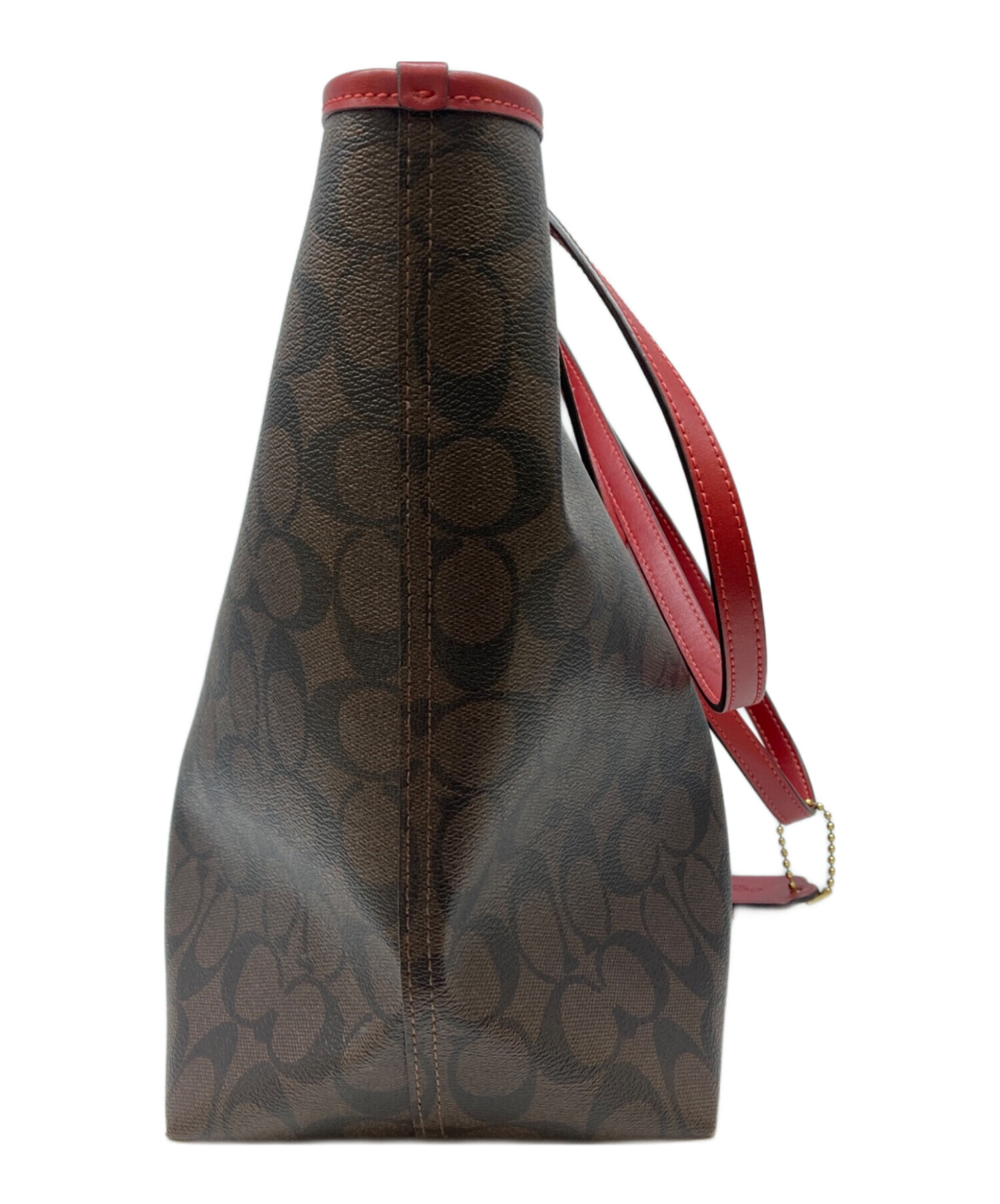 Coach コーチ トートバッグ エルゴ シグネチャー ブラウン系 中古・古着通販】COACH (コーチ) シグネチャー トートバッグ ブラウン
