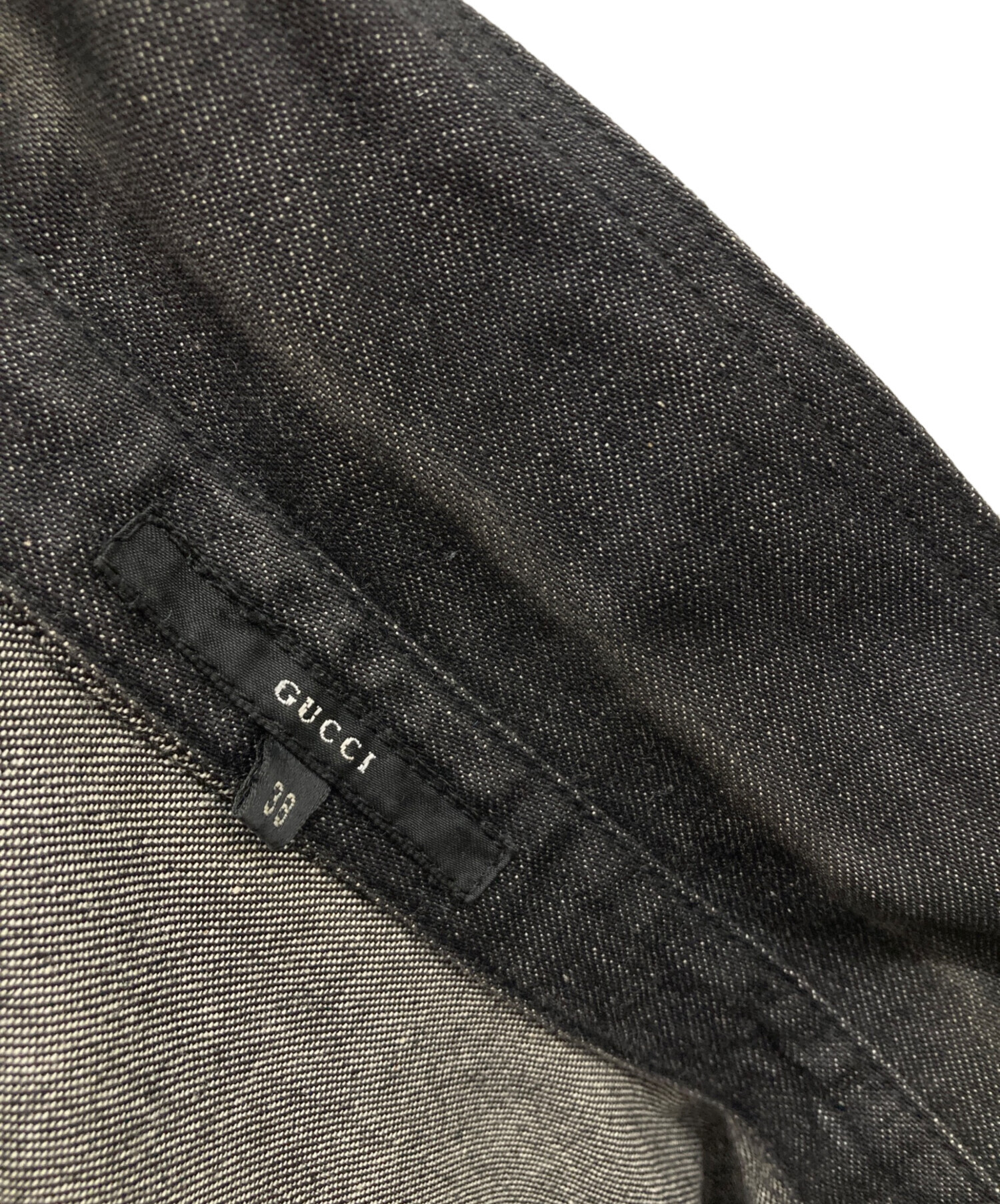 中古・古着通販】GUCCI (グッチ) デニムシャツジャケット ブラック