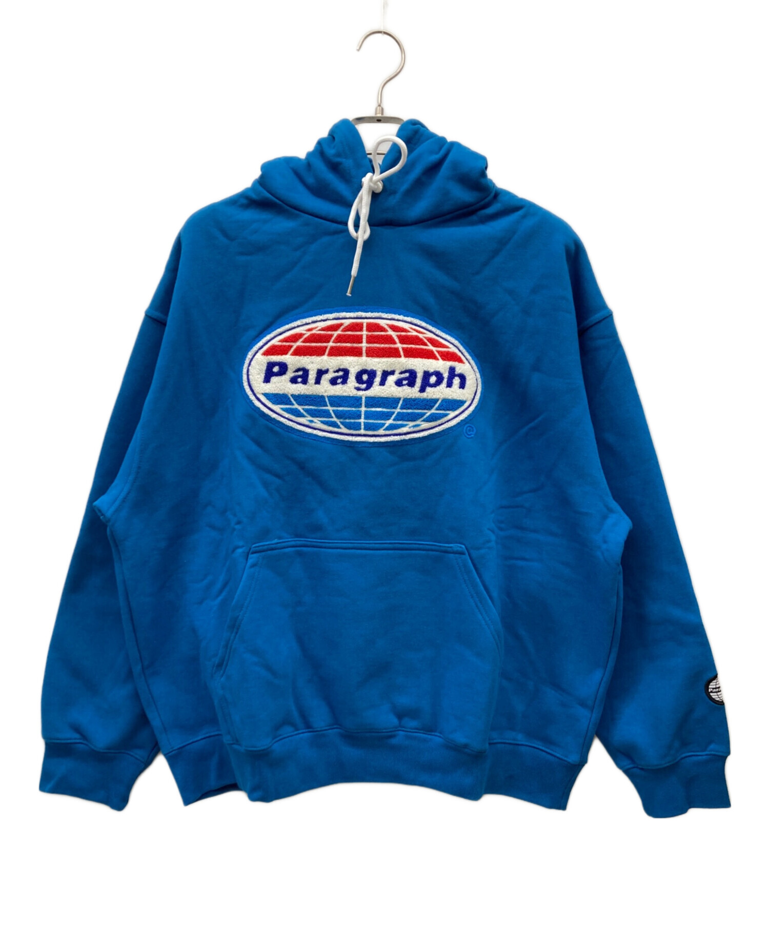 Paragraph グラフィックパーカー 青 中古・古着通販】Paragraph (パラグラフ) ロゴパーカー ブルー サイズ