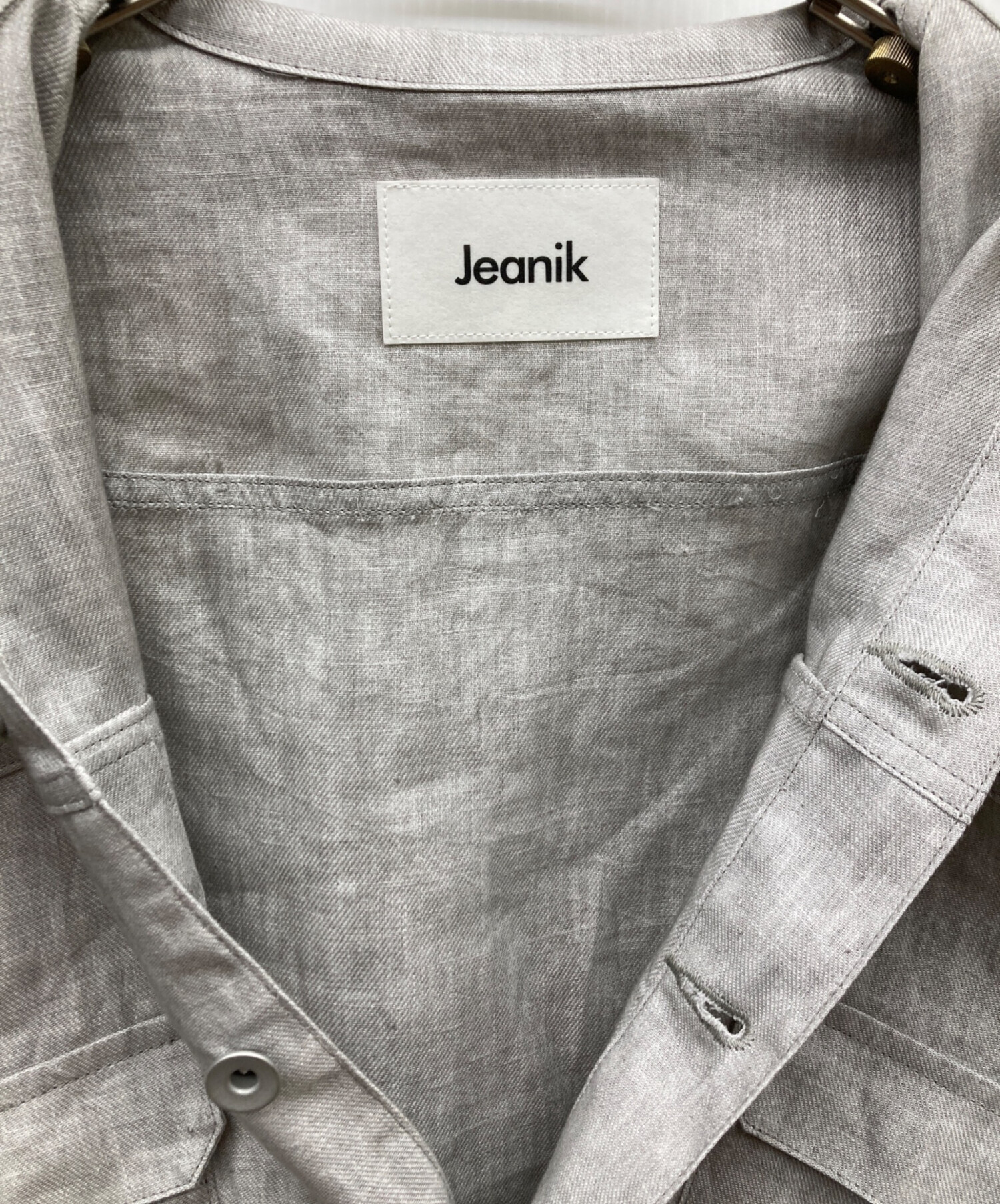 中古・古着通販】JEANIK (ジーニック) 墨染めリネンツイルトラッカー