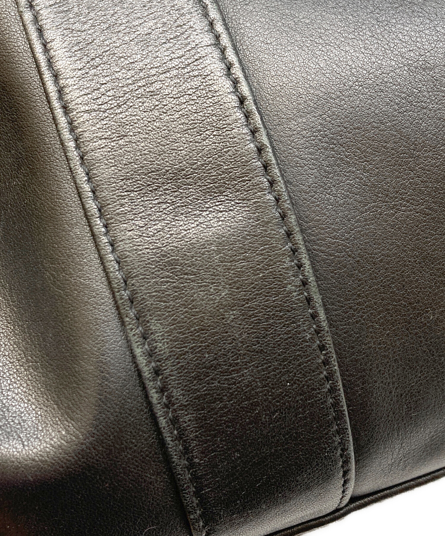 中古・古着通販】COACH (コーチ) レザー2WAY ボストンバッグ ブラック