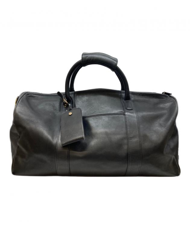 中古・古着通販】COACH (コーチ) レザー2WAY ボストンバッグ ブラック