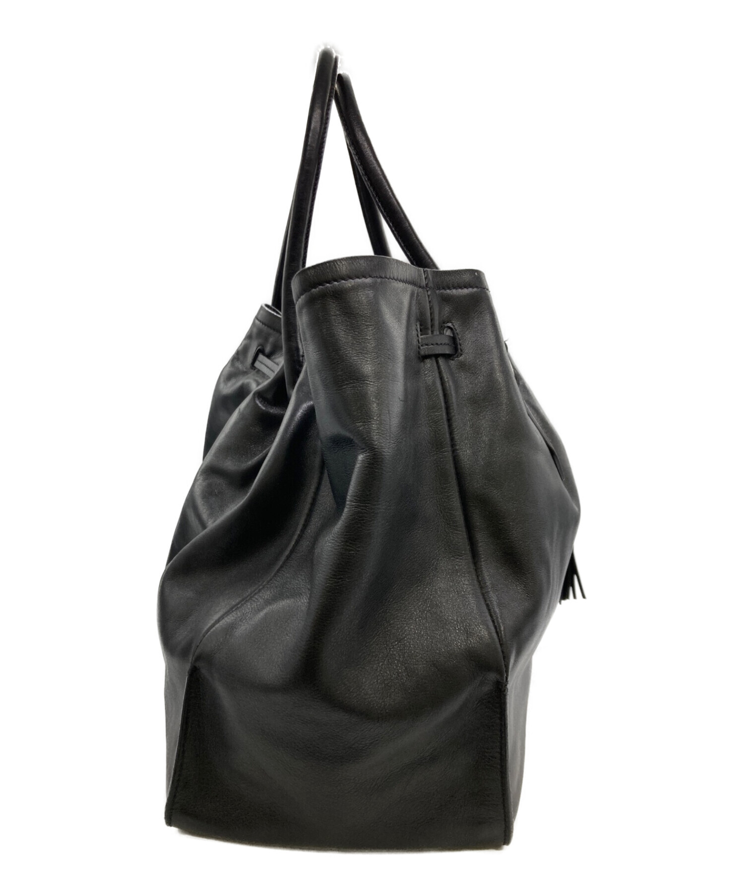 中古・古着通販】PRADA (プラダ) タッセルトートバッグ ブラック 