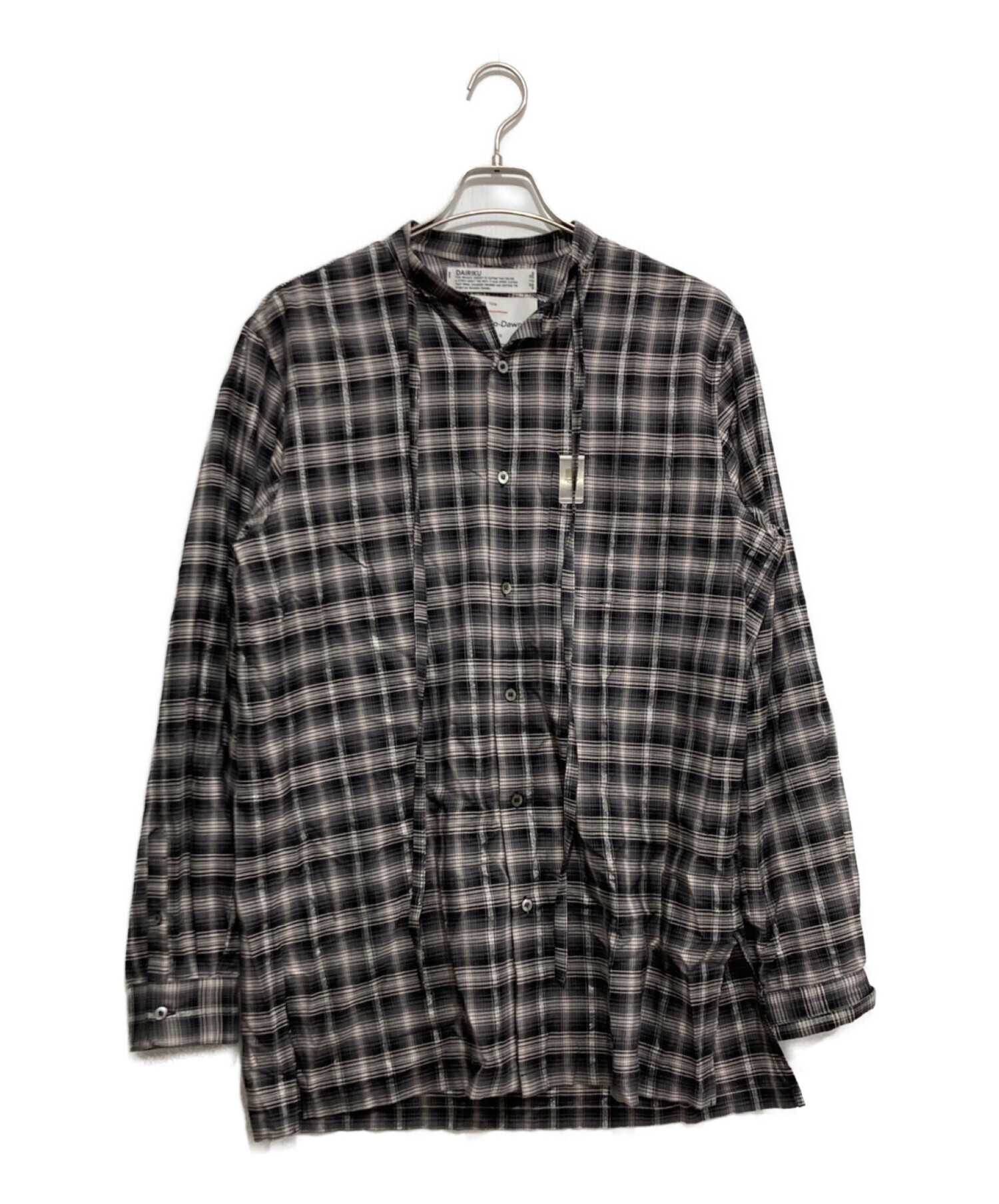 中古・古着通販】DAIRIKU (ダイリク) リボンタイチェックシャツ