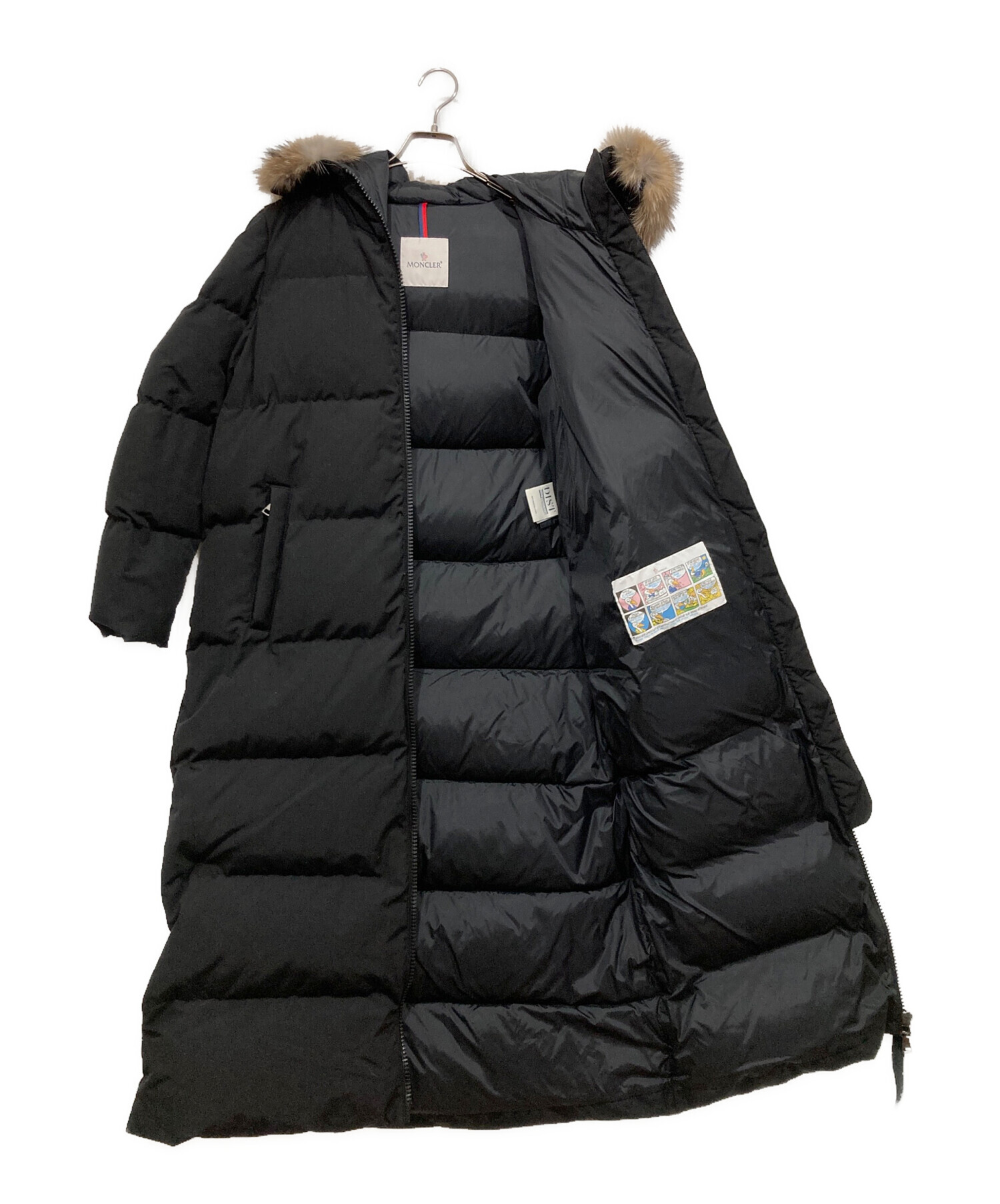 モンクレール Bernache　テディ　ロングコート　キャメル　ブラック モンクレール Bernache - モンクレール(MONCLER)ダウン専門通販サイト