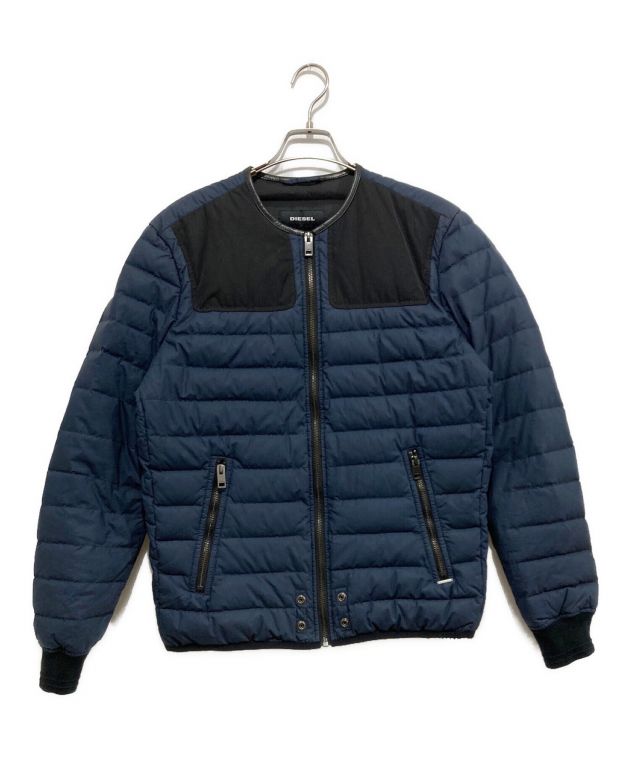 中古・古着通販】DIESEL (ディーゼル) ノーカラーダウンジャケット 