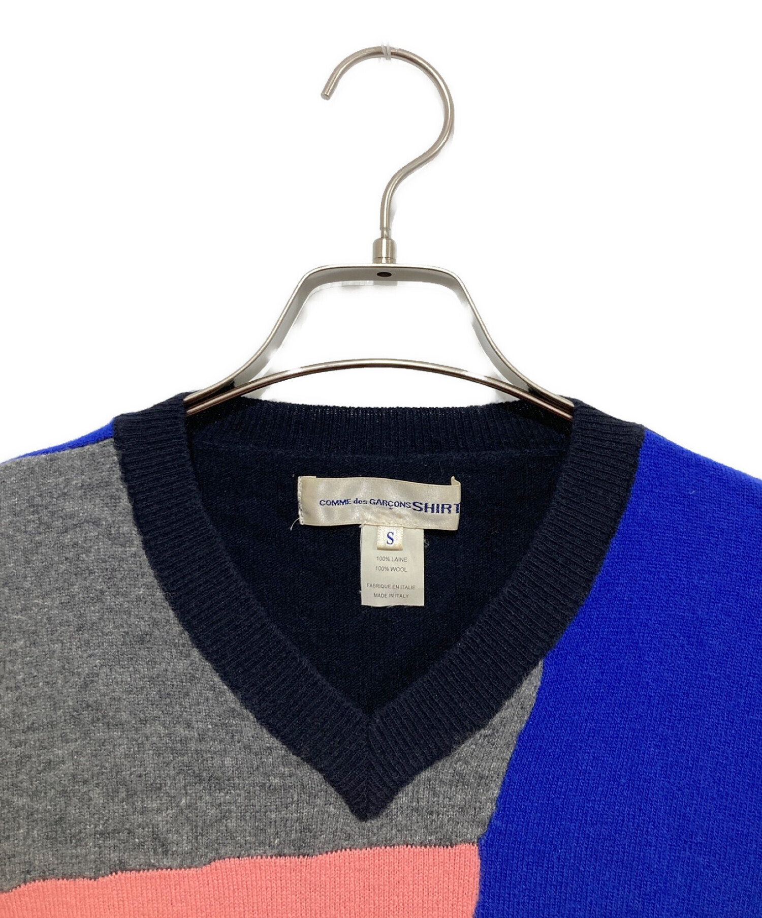 □COMME des GARCONS SHIRT パッチワークニットセーター 2025年最新