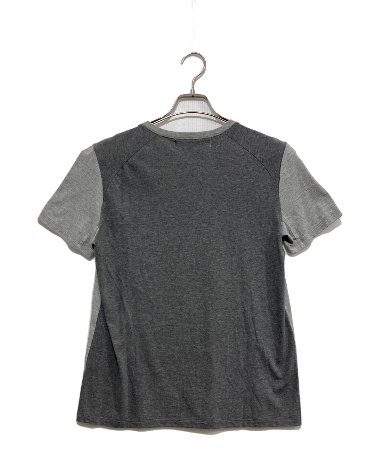 安い，定番人気 アンリアレイジ ANREALAGE プリントTシャツ 半袖カットソー クルーネック 46 グレー メンズ